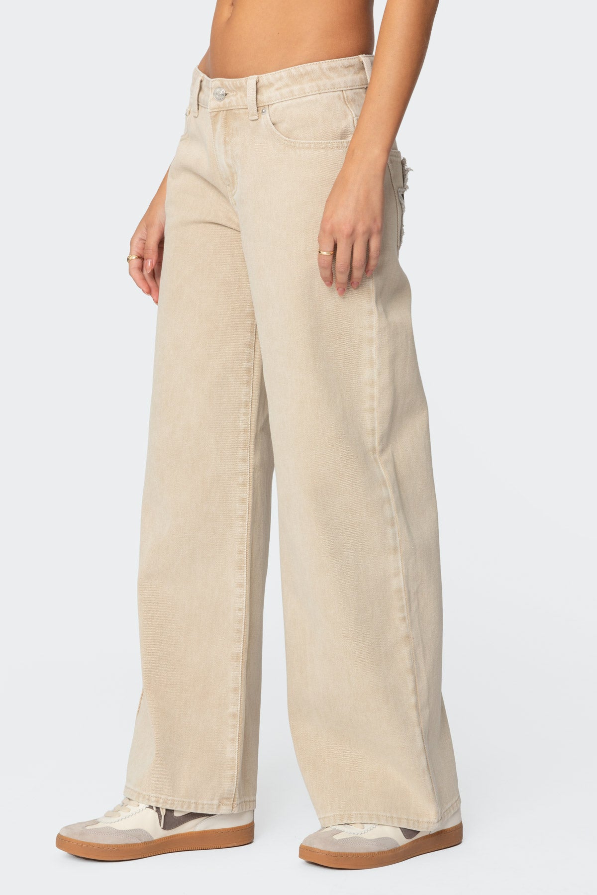 Leopard Star Low Rise Baggy Jeans-Milans Time