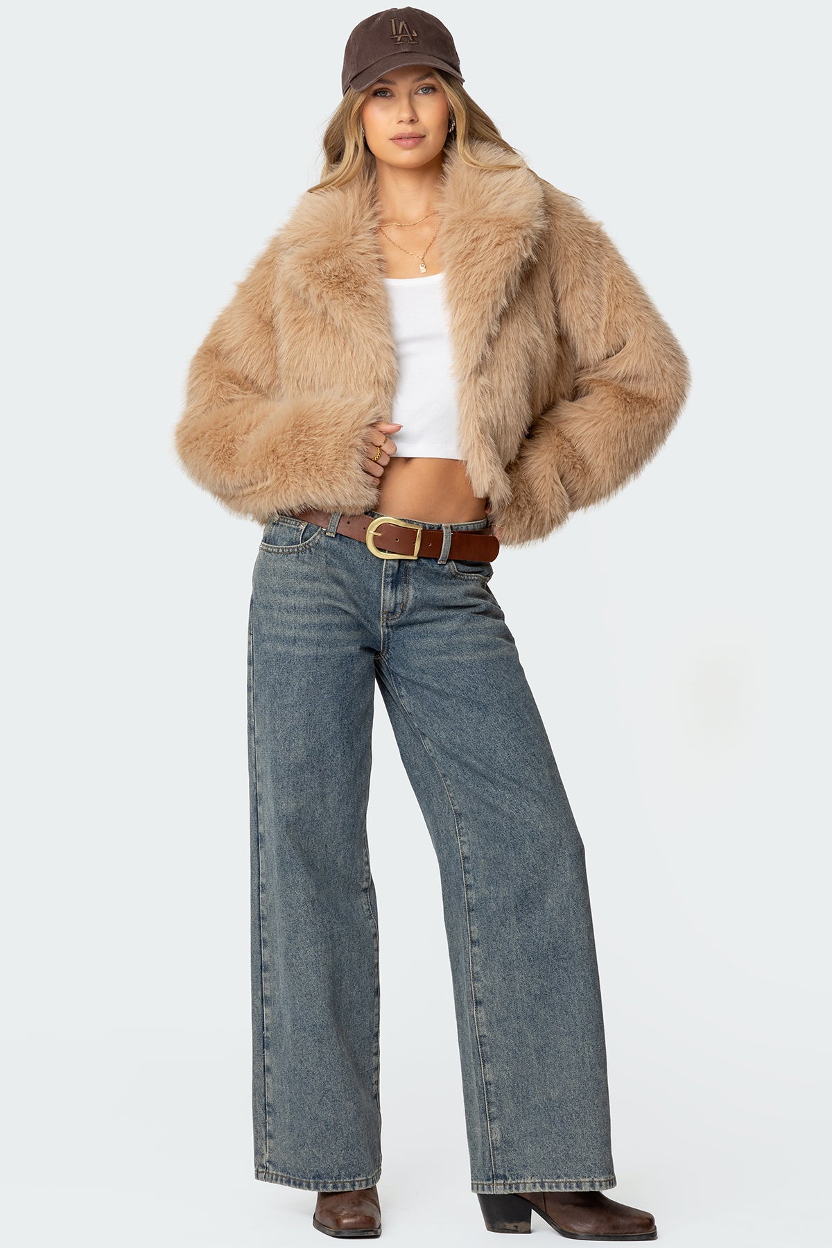 Sierra Oversized Faux Fur Jacket-Milans Time