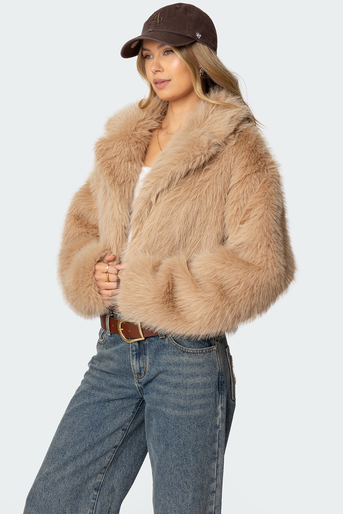 Sierra Oversized Faux Fur Jacket-Milans Time