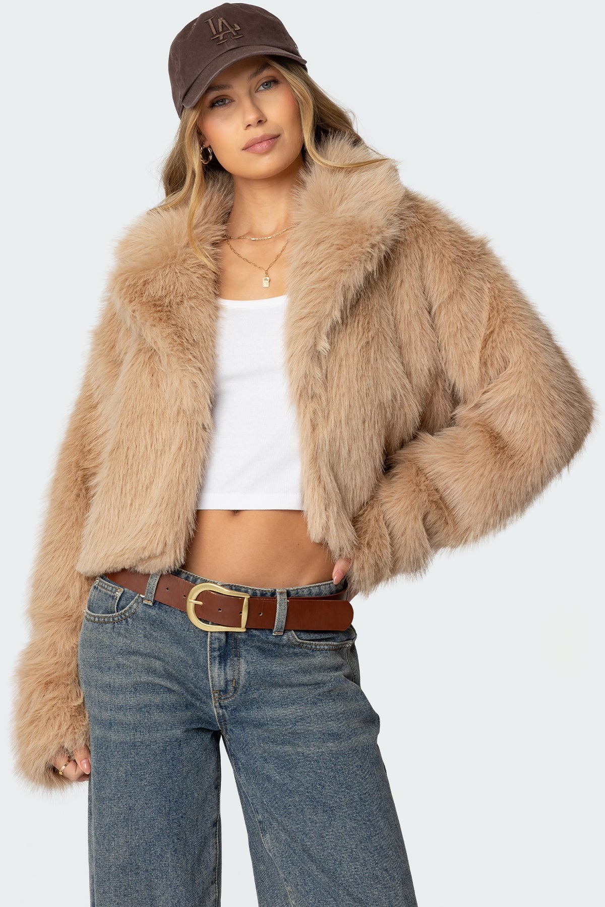 Sierra Oversized Faux Fur Jacket-Milans Time