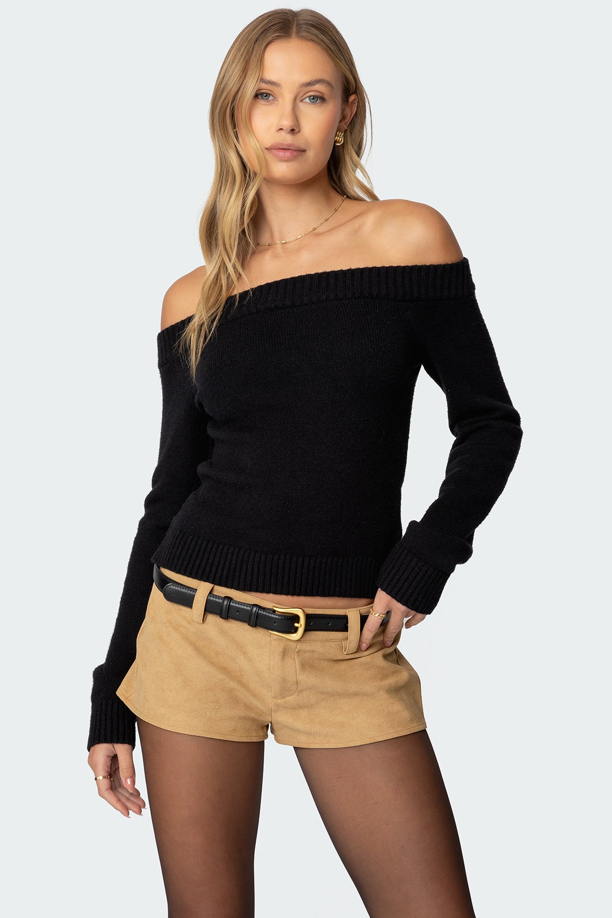 Elona Off Shoulder Knit Top-Milans Time