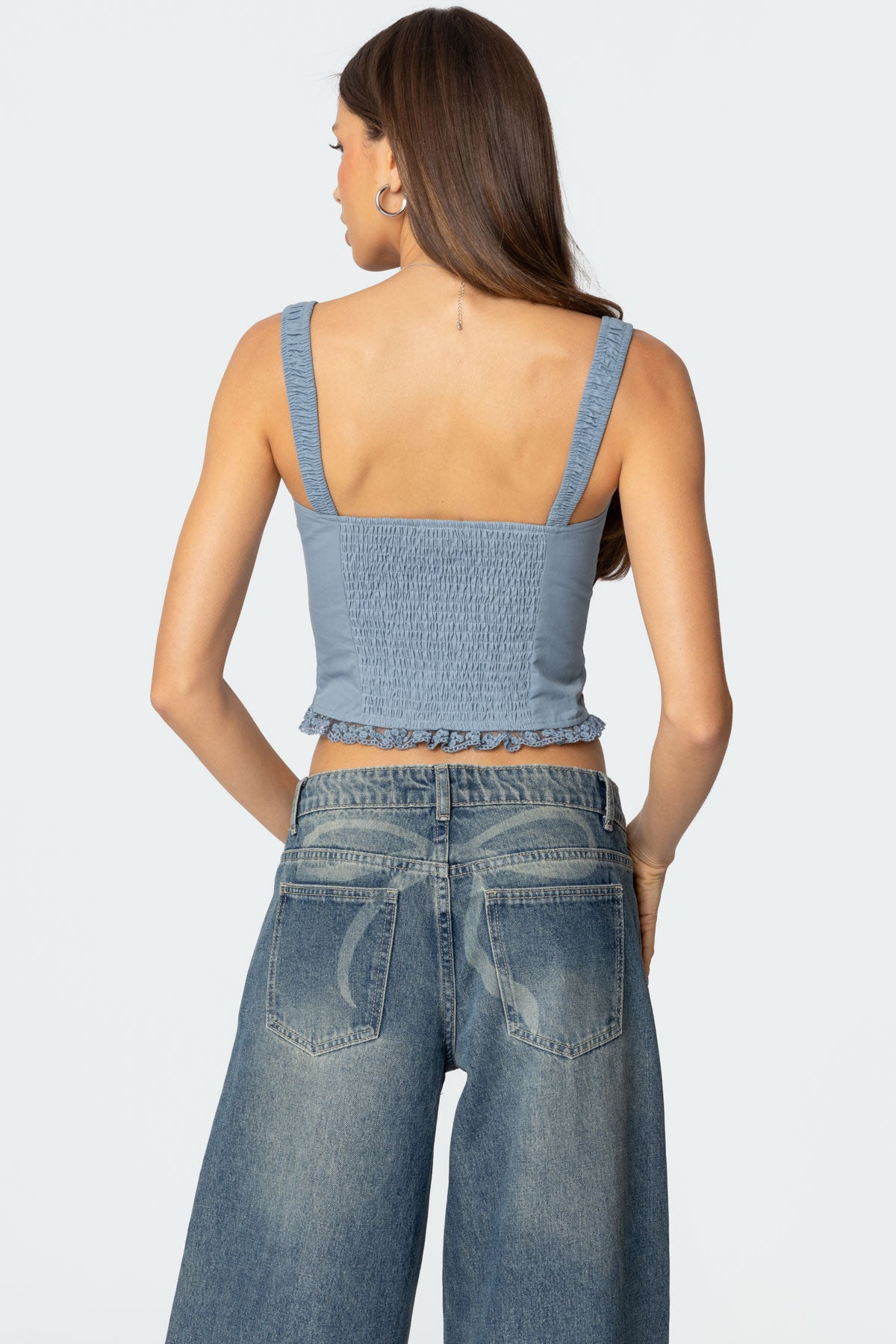 Juliet Ruched Lace Up Corset-Milans Time