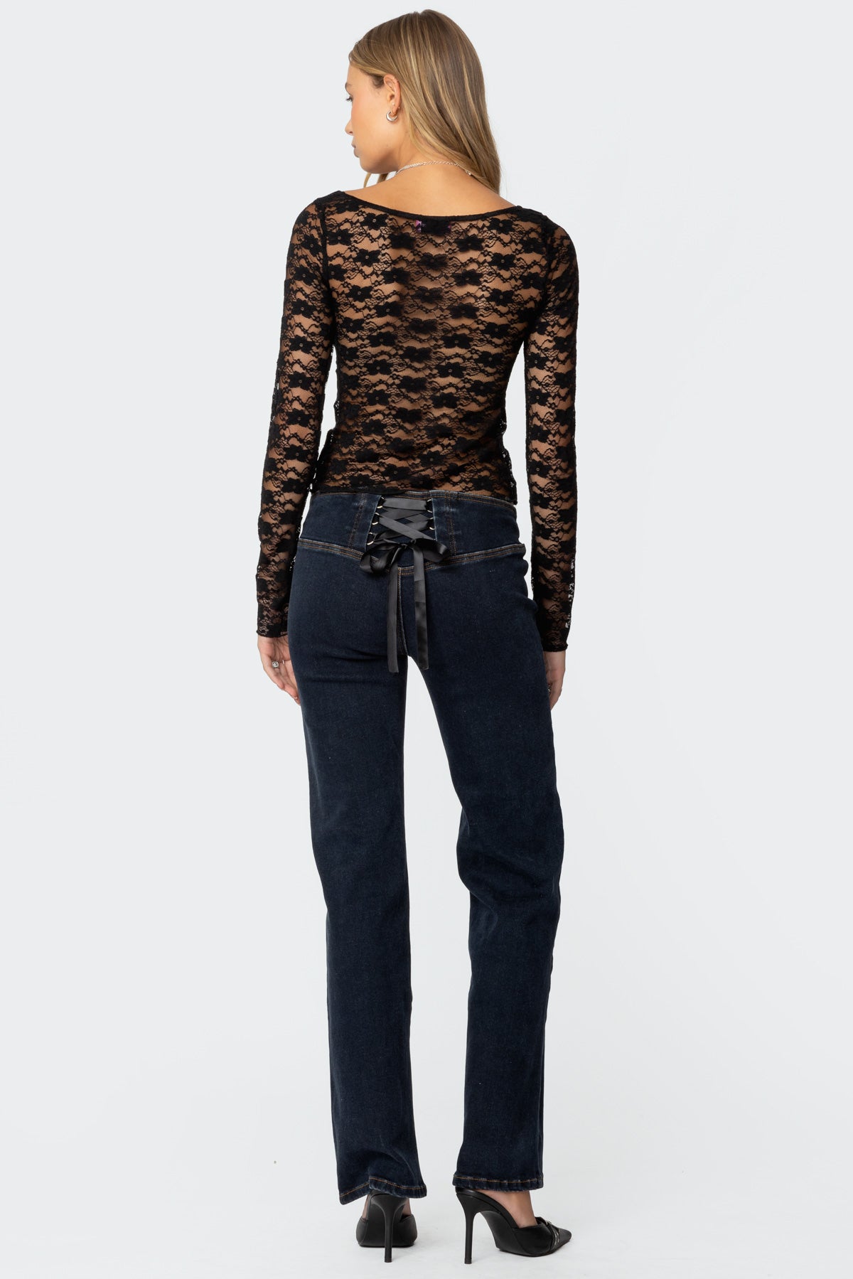 Mykonos Sheer Lace Top-Milans Time