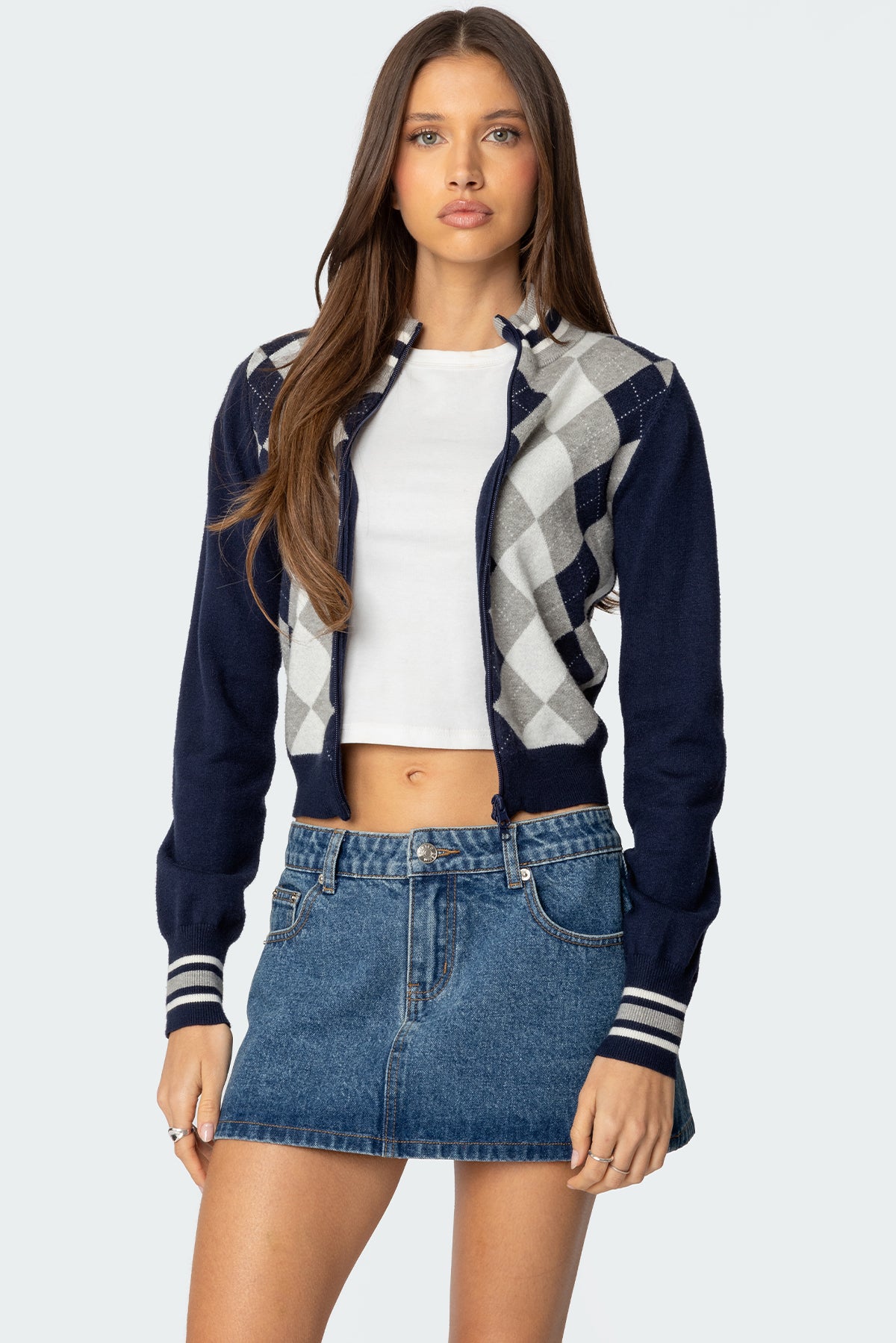 Madisen Argyle Knit Cardigan-Milans Time