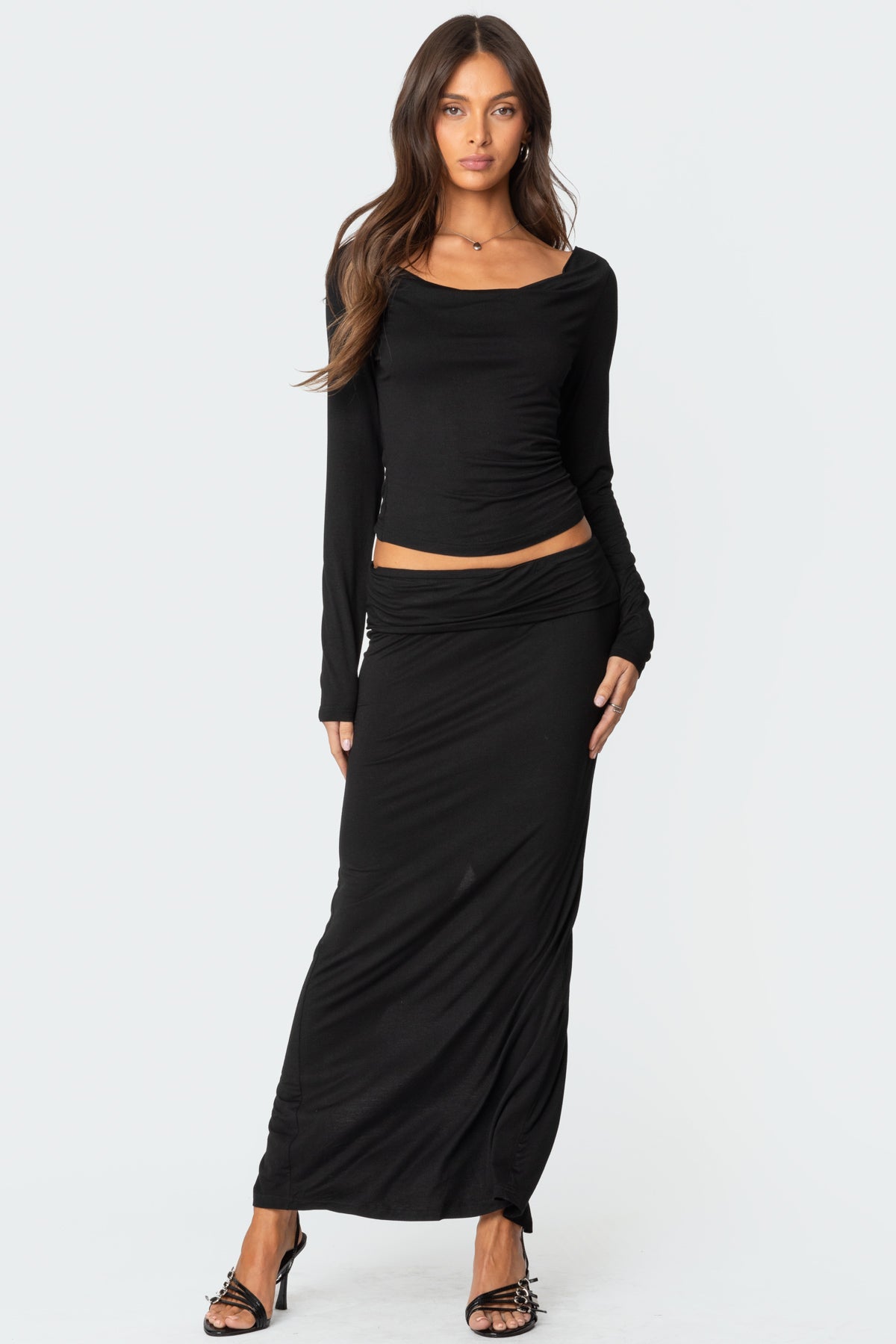 Johanna Fold Over Maxi Skirt-Milans Time