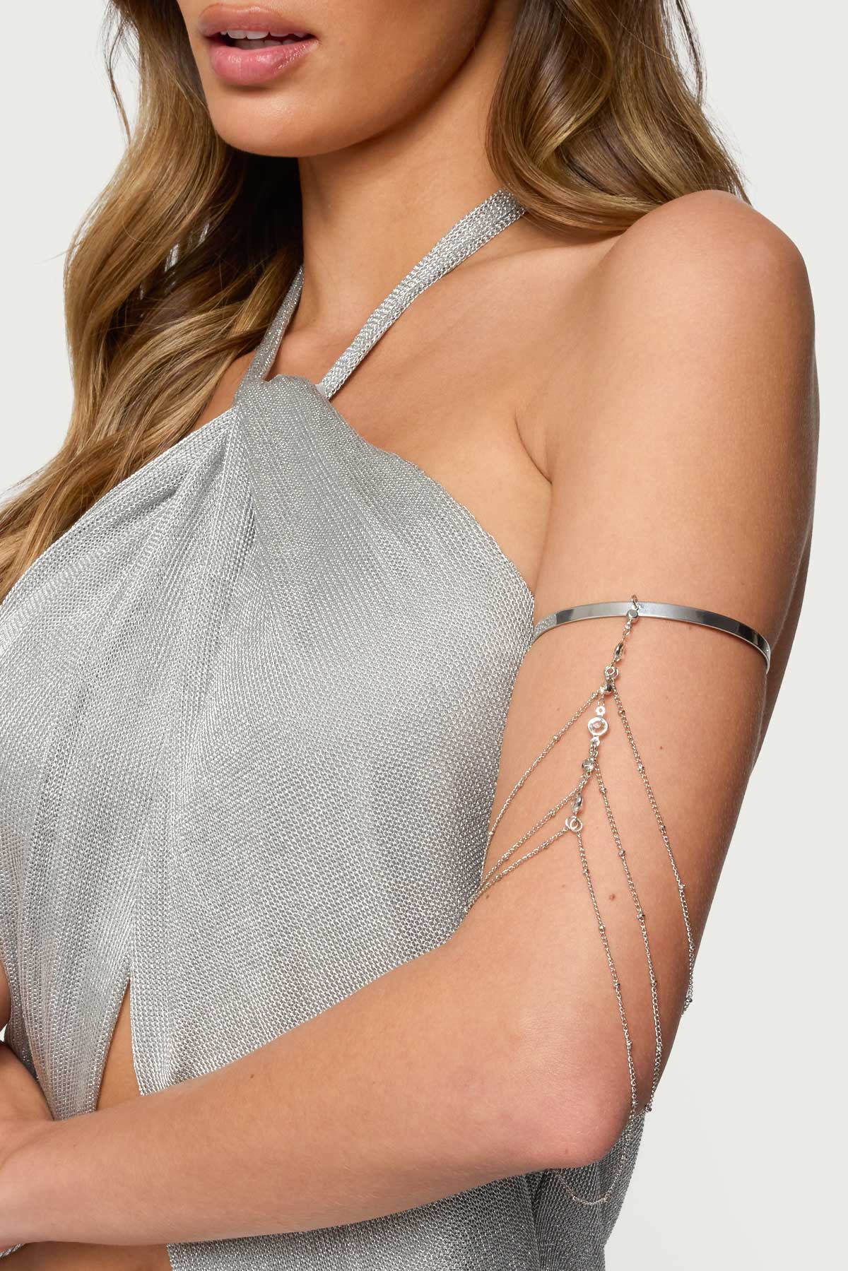 Festival Rhinestone Chain Arm Cuff-Milans Time