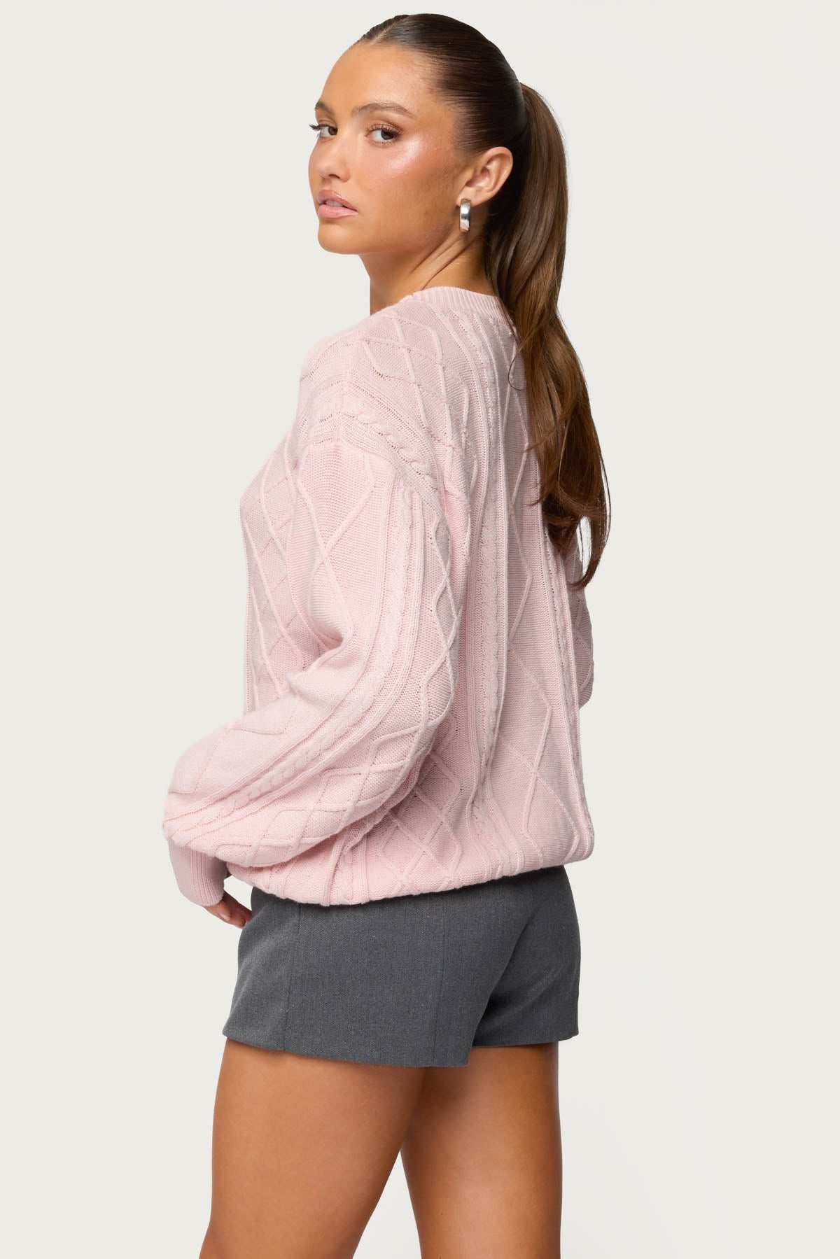 Jessy Cable Knit Oversized Sweater-Milans Time