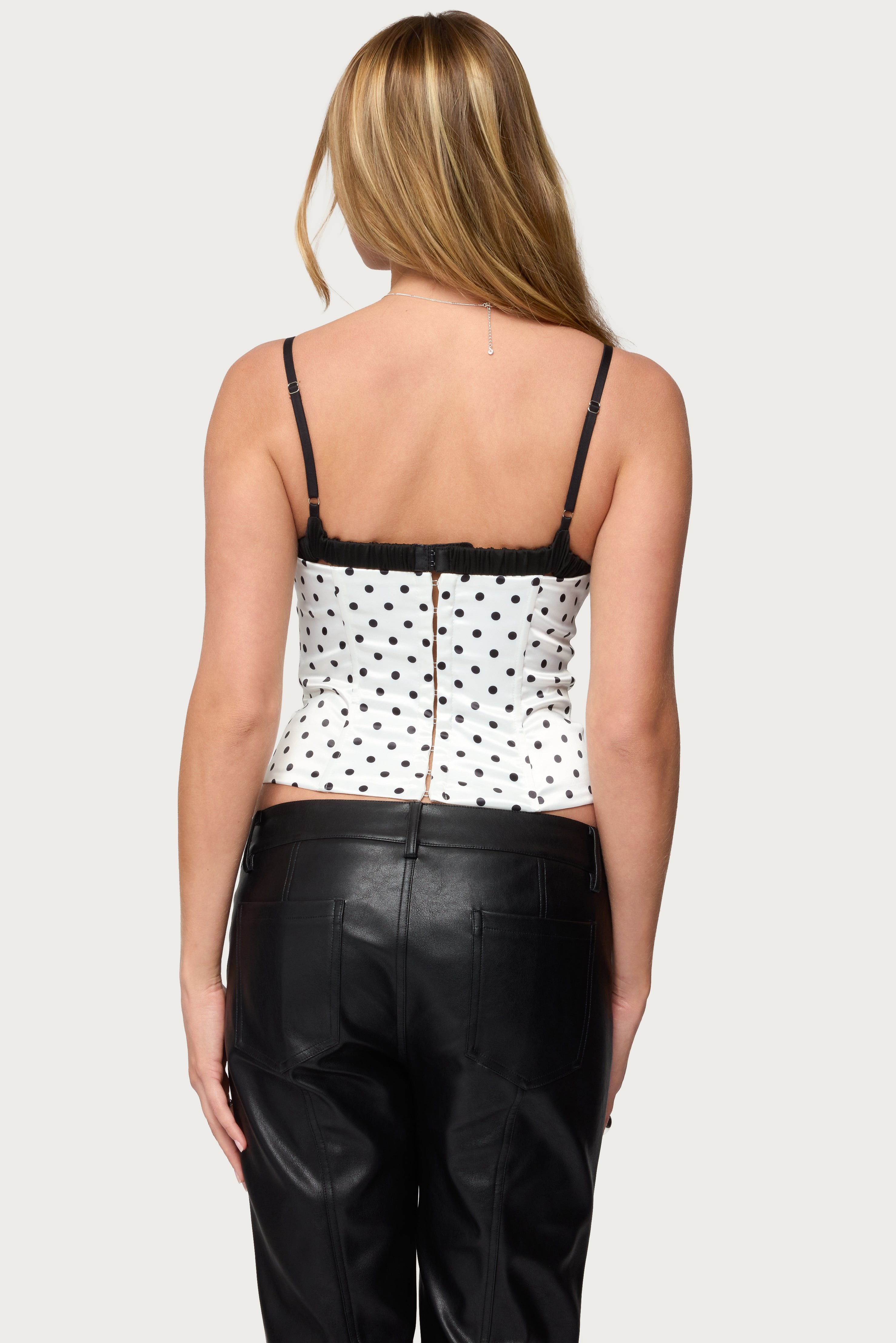 Polka Dot Layered Lacey Bra Corset-Milans Time