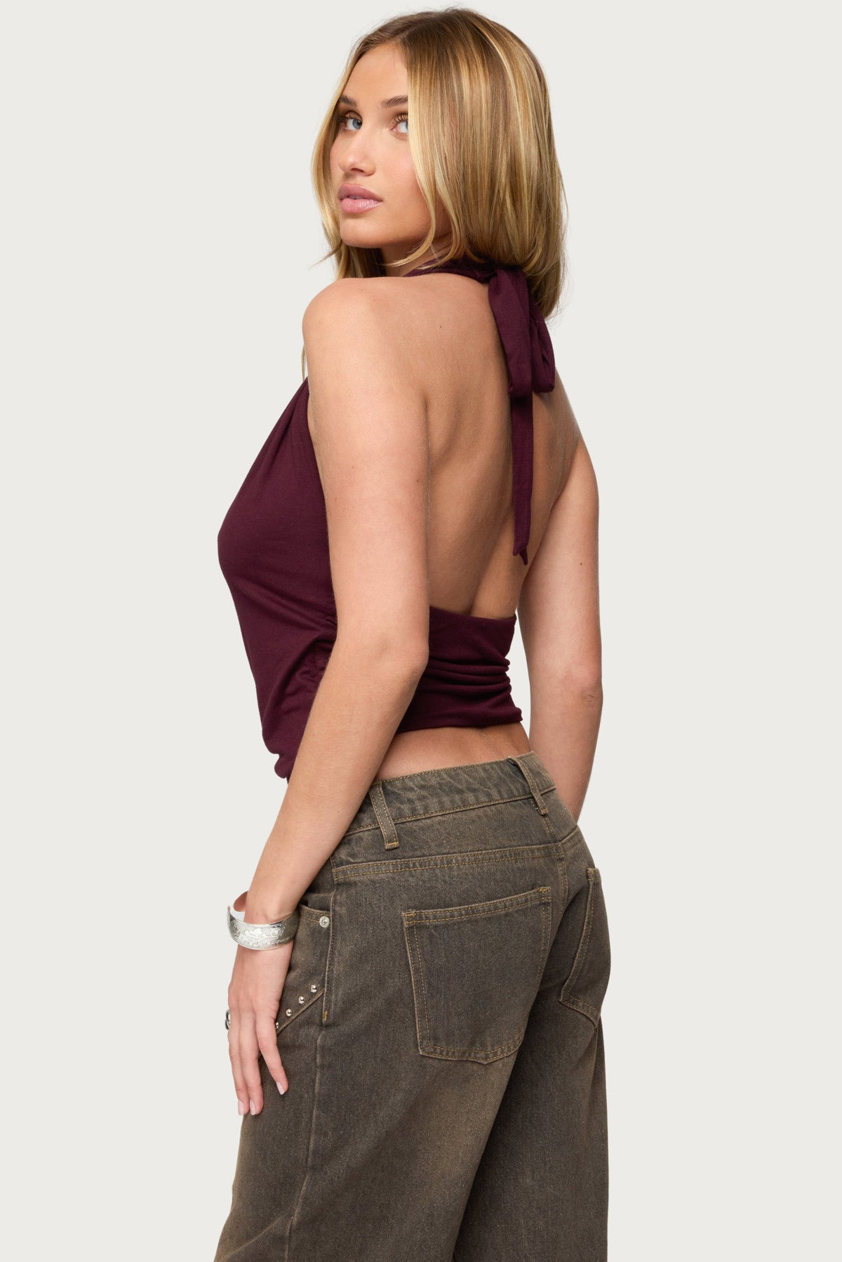 Addana Wrapped Halter Top-Milans Time