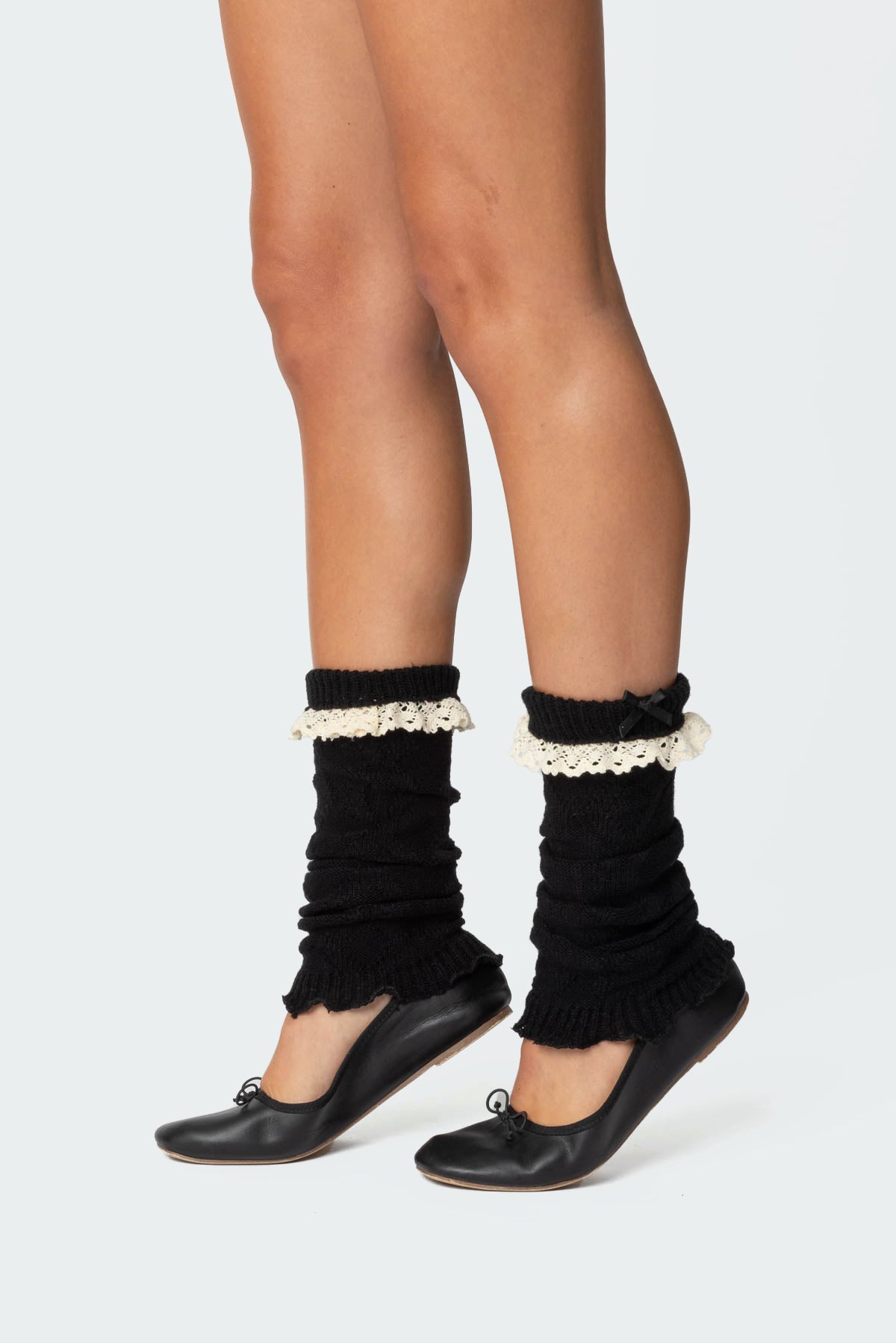 Lacey Frill Knit Leg Warmers-Milans Time