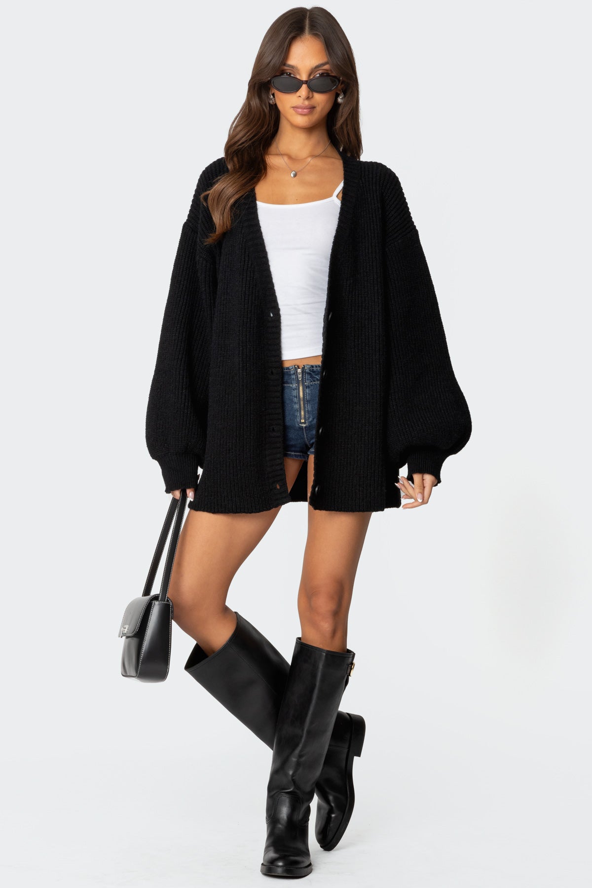 Mathilde Oversized V Neck Cardigan-Milans Time