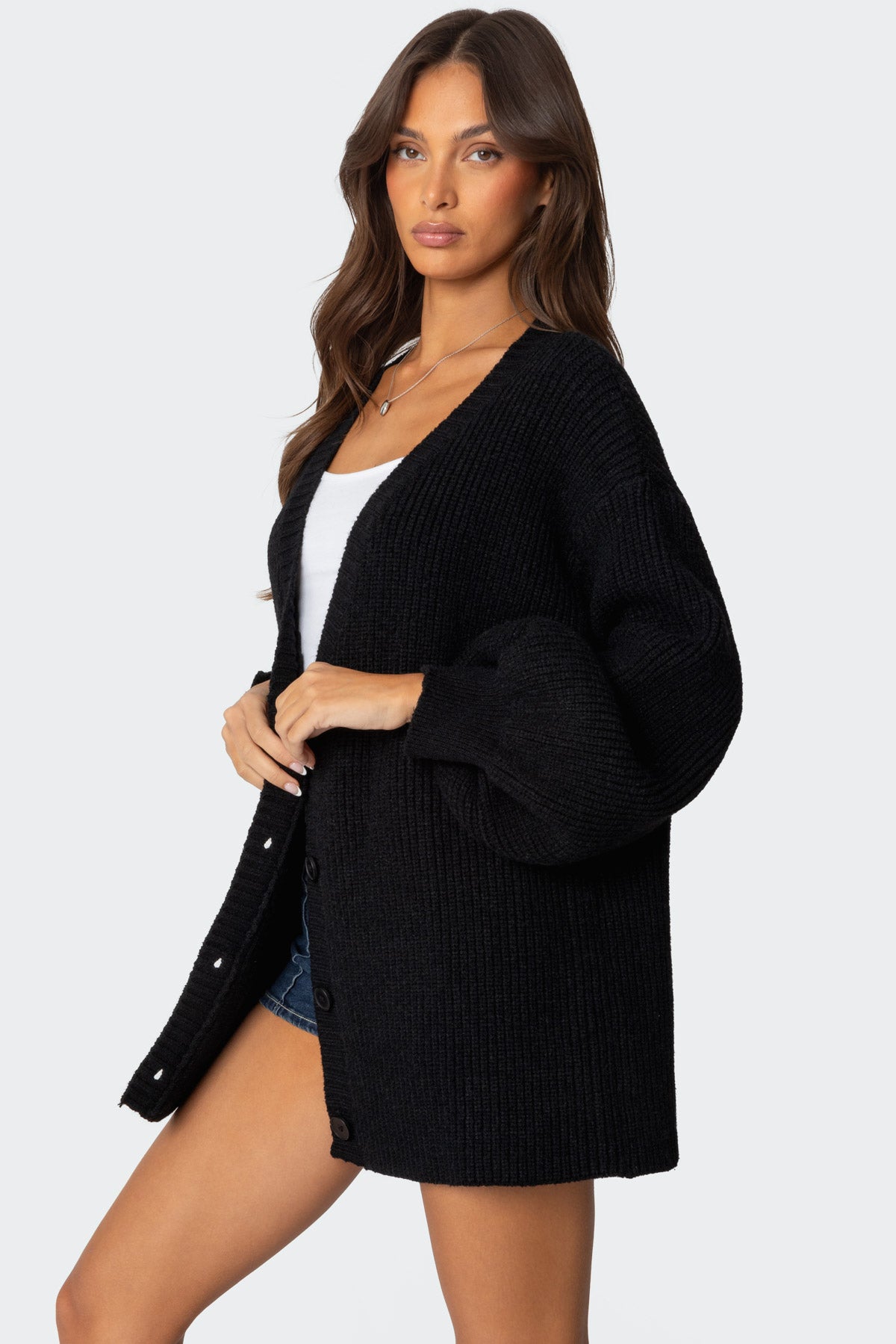 Mathilde Oversized V Neck Cardigan-Milans Time