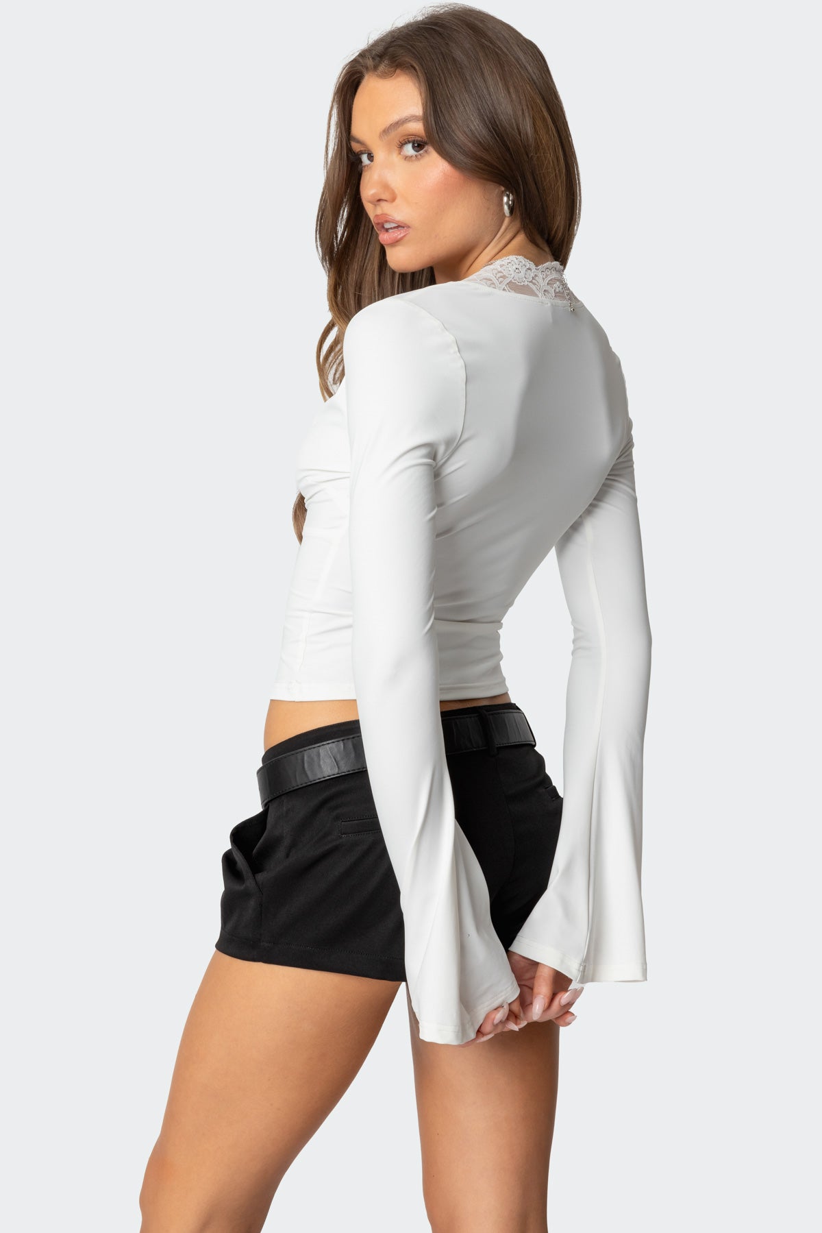 Tina Lacey Plunge Neck Top-Milans Time