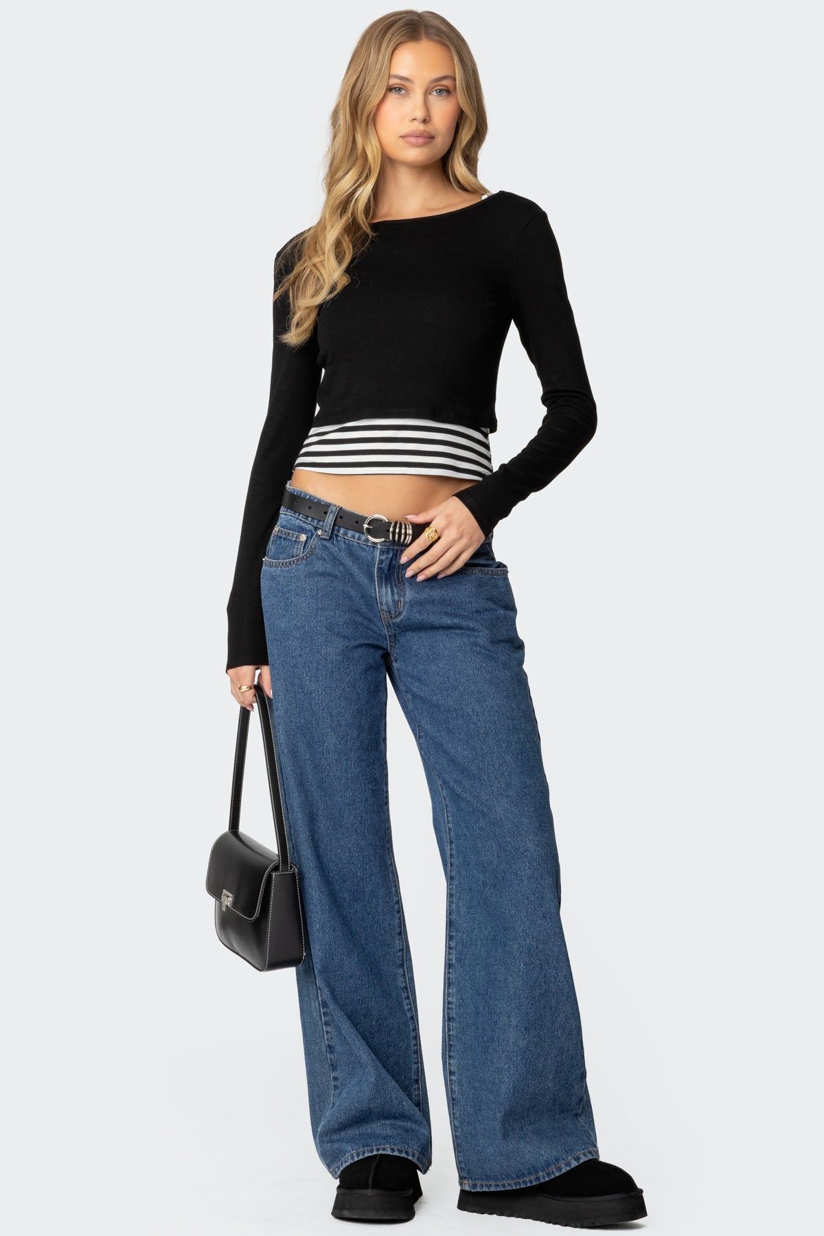 Shania Layered Striped Top-Milans Time