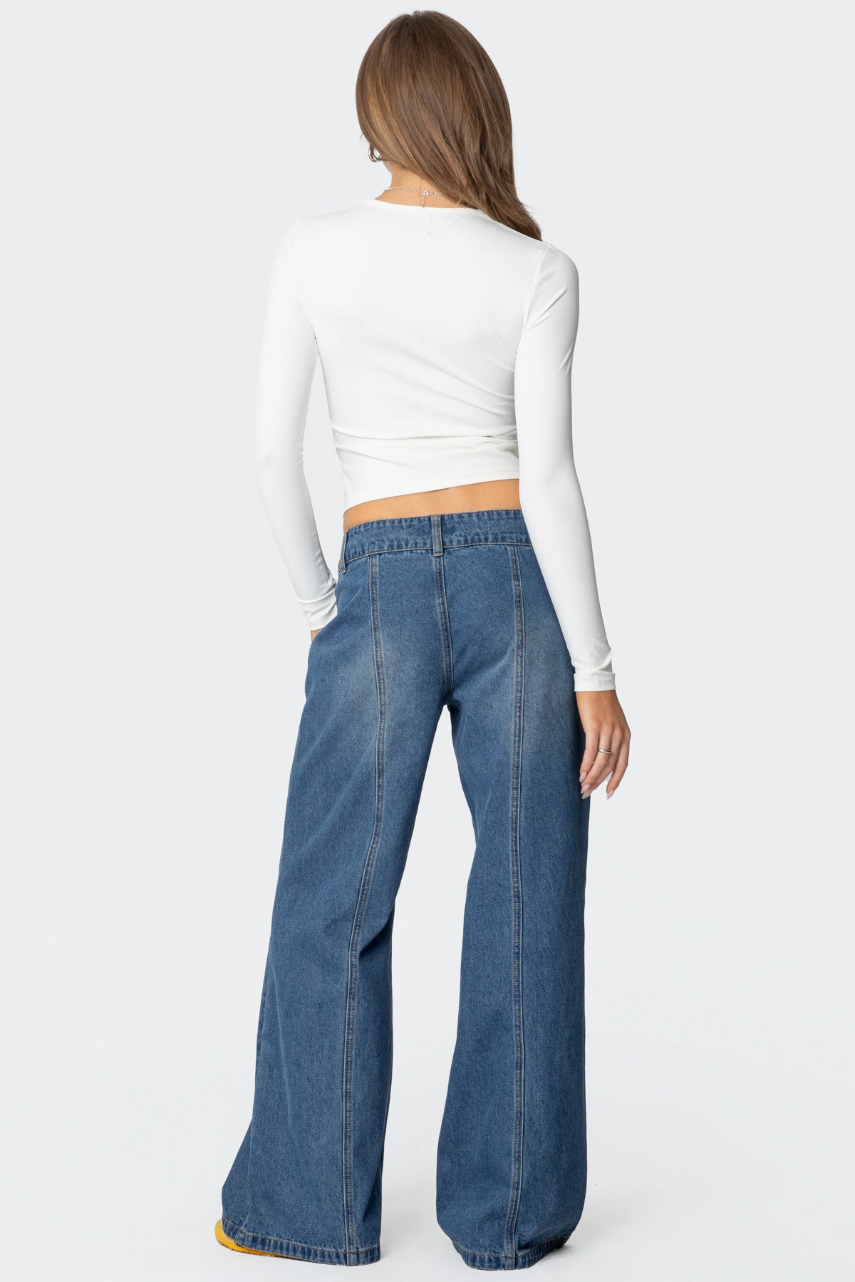 Charlie Panel Stitch Low Rise Bootcut Jeans-Milans Time