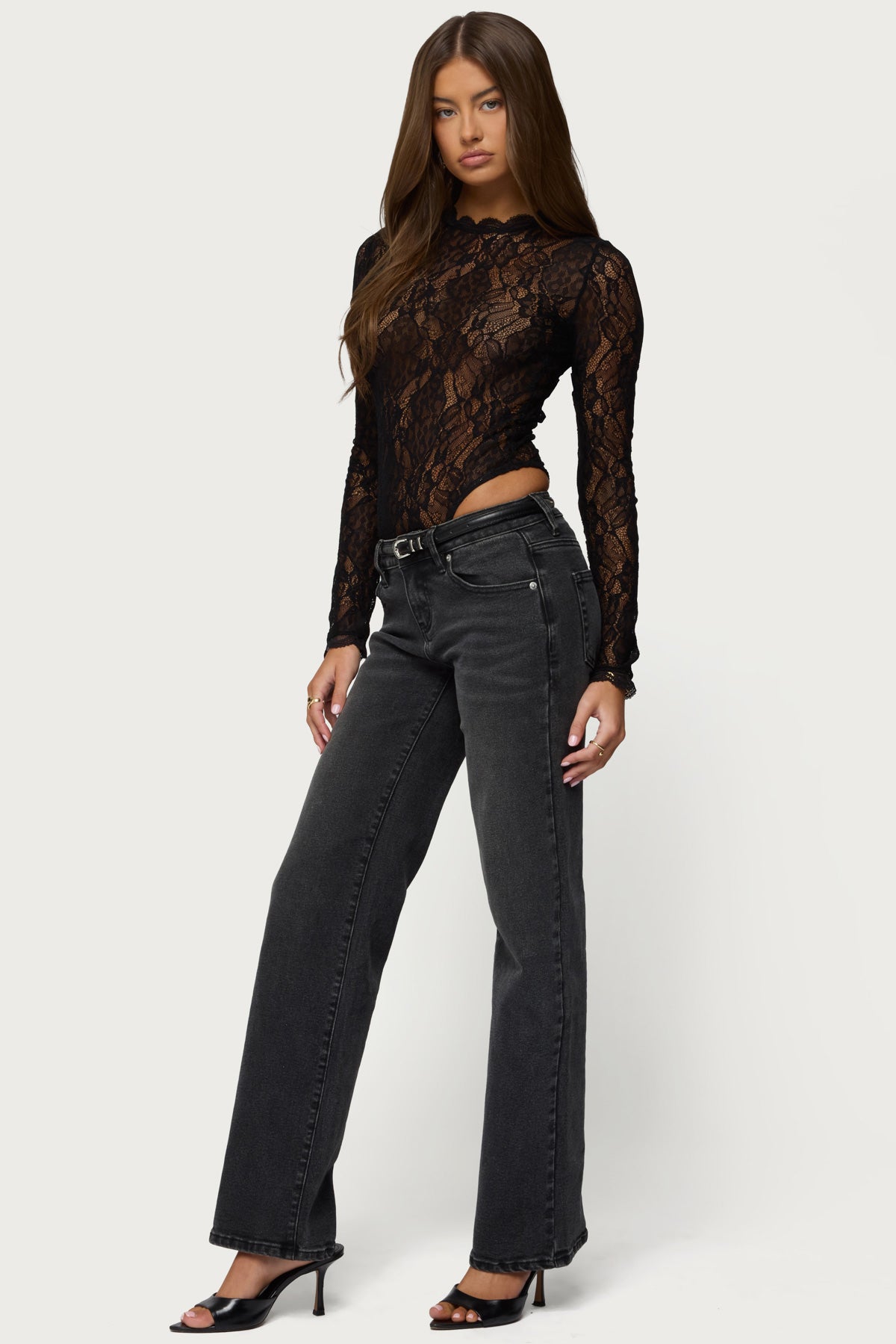 Rosalinda Sheer Lace Bodysuit-Milans Time
