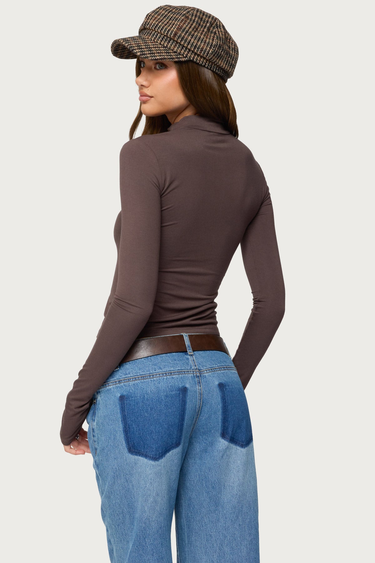 Binta Mock Neck Long Sleeve Top-Milans Time