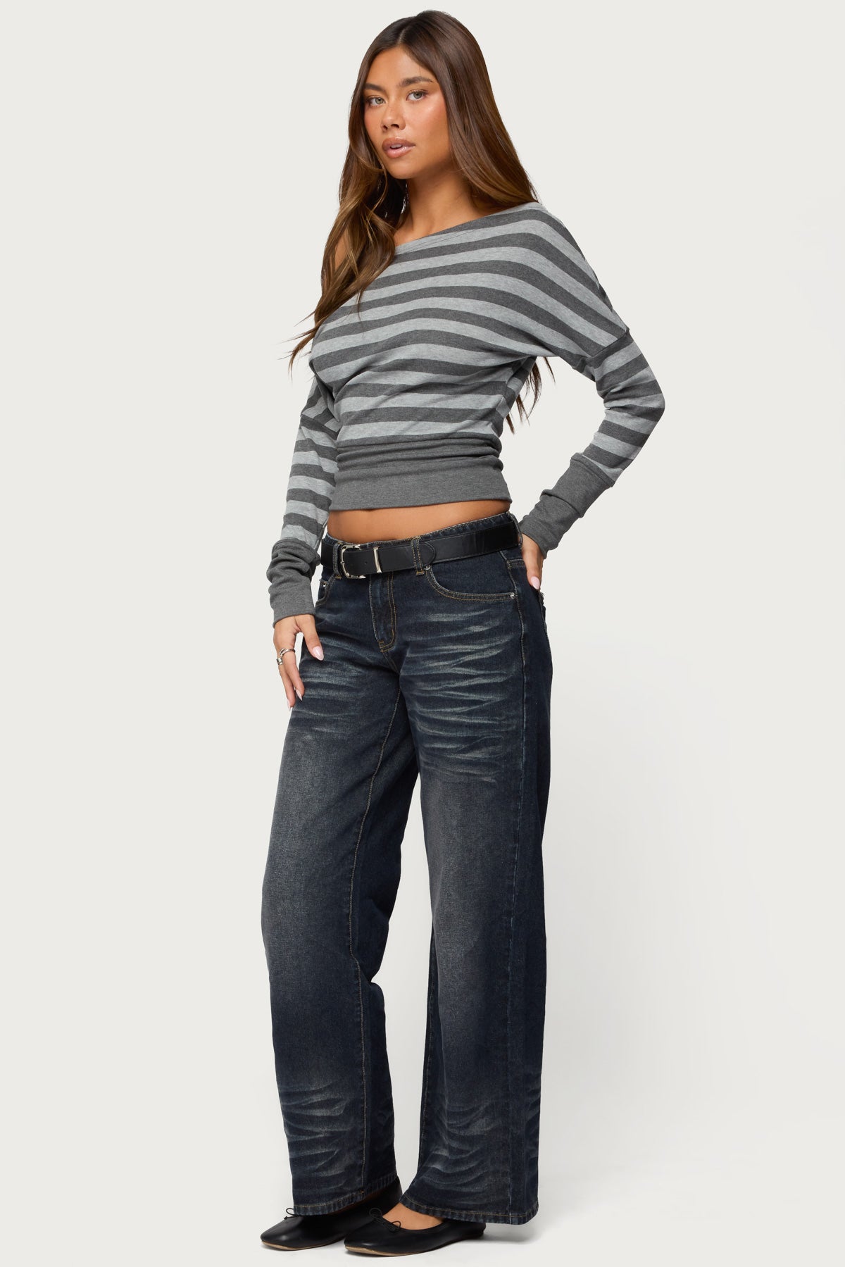 Marniee Striped Off Shoulder Top-Milans Time