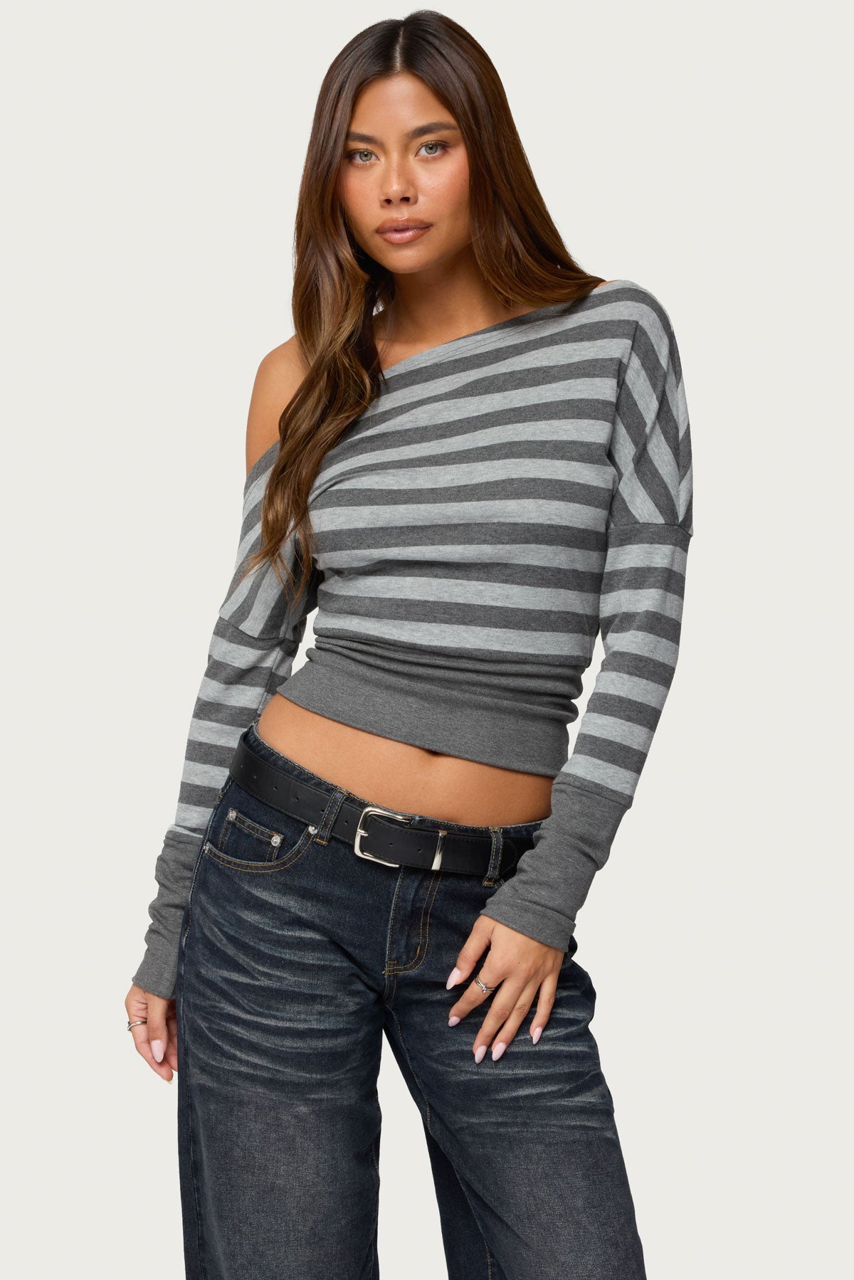 Marniee Striped Off Shoulder Top-Milans Time