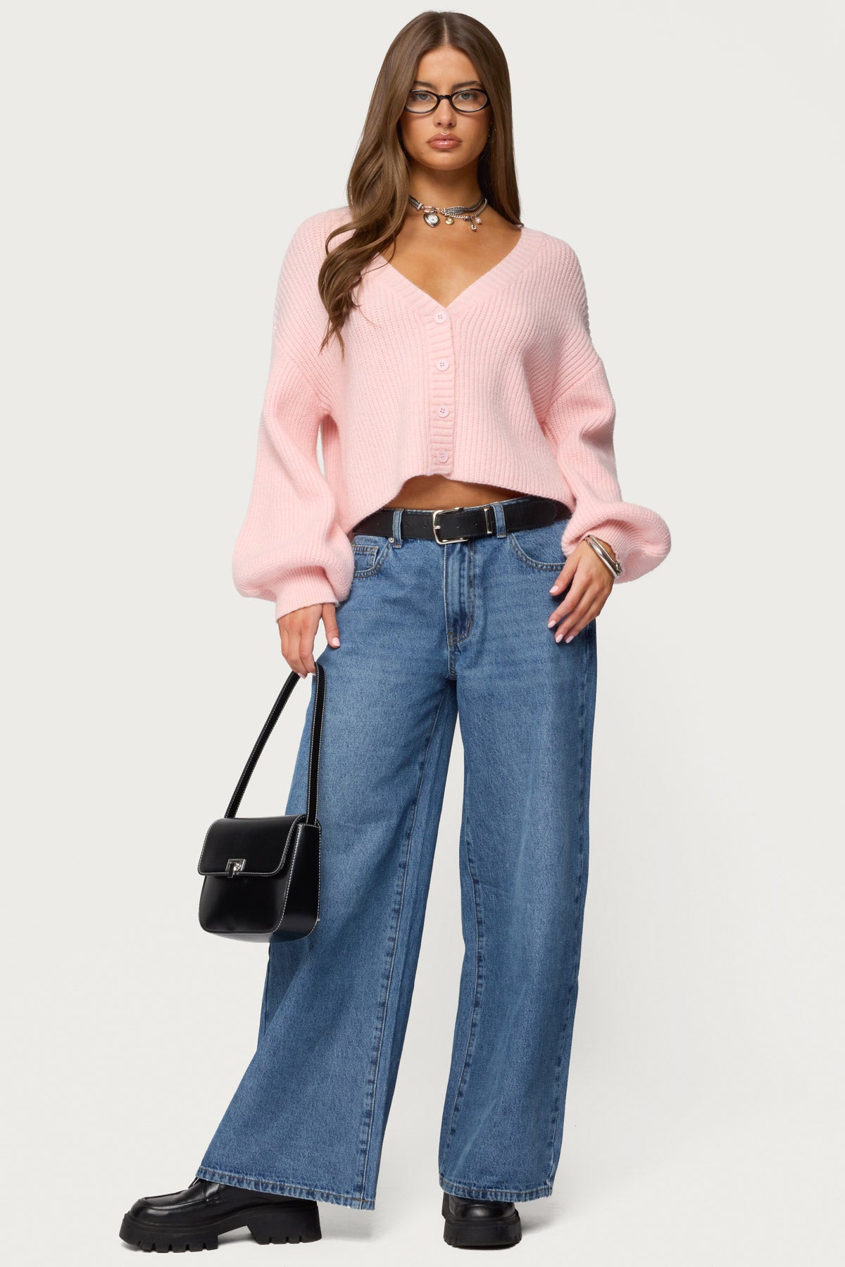 Sabrina Chunky Knit Cropped Cardigan-Milans Time