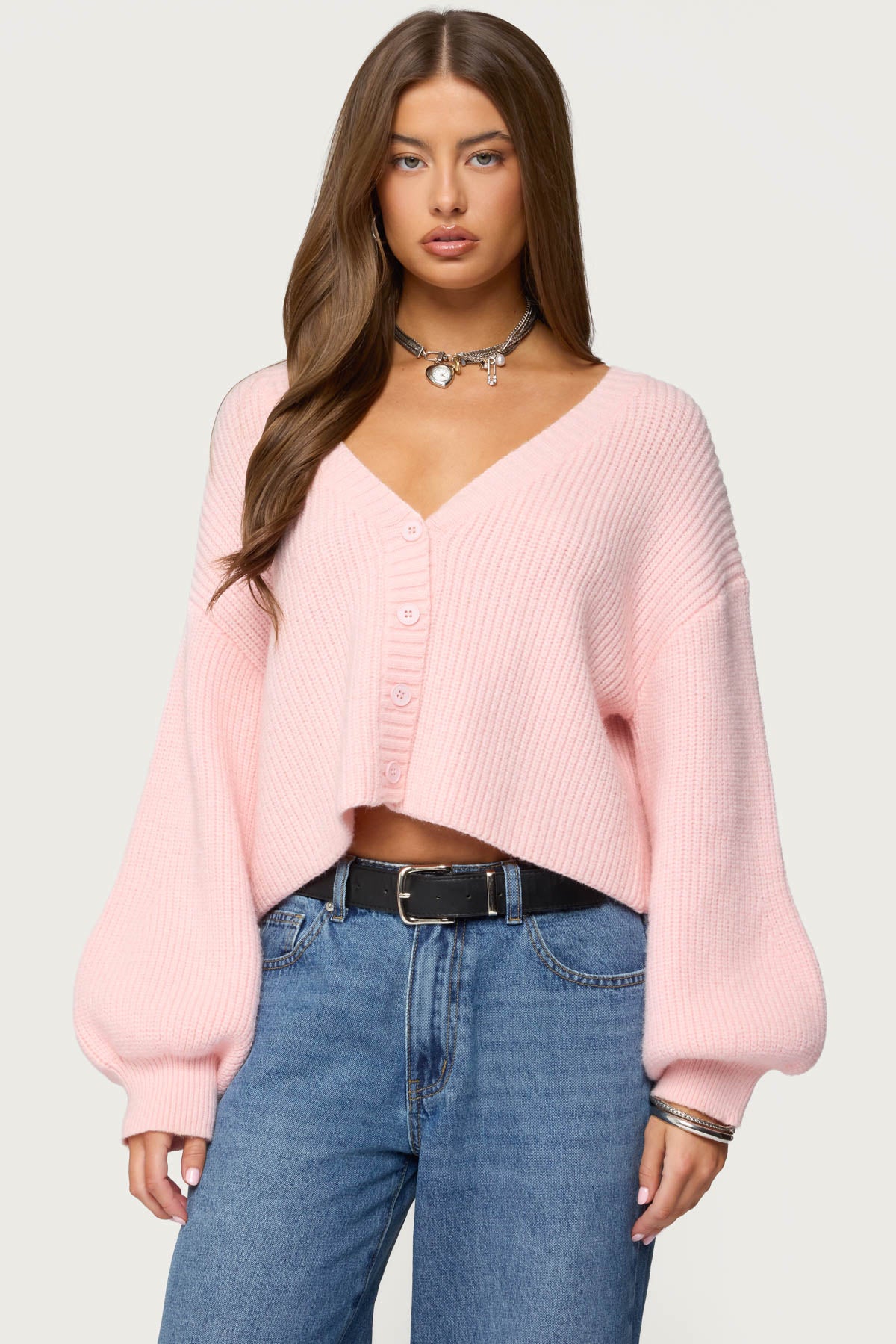 Sabrina Chunky Knit Cropped Cardigan-Milans Time