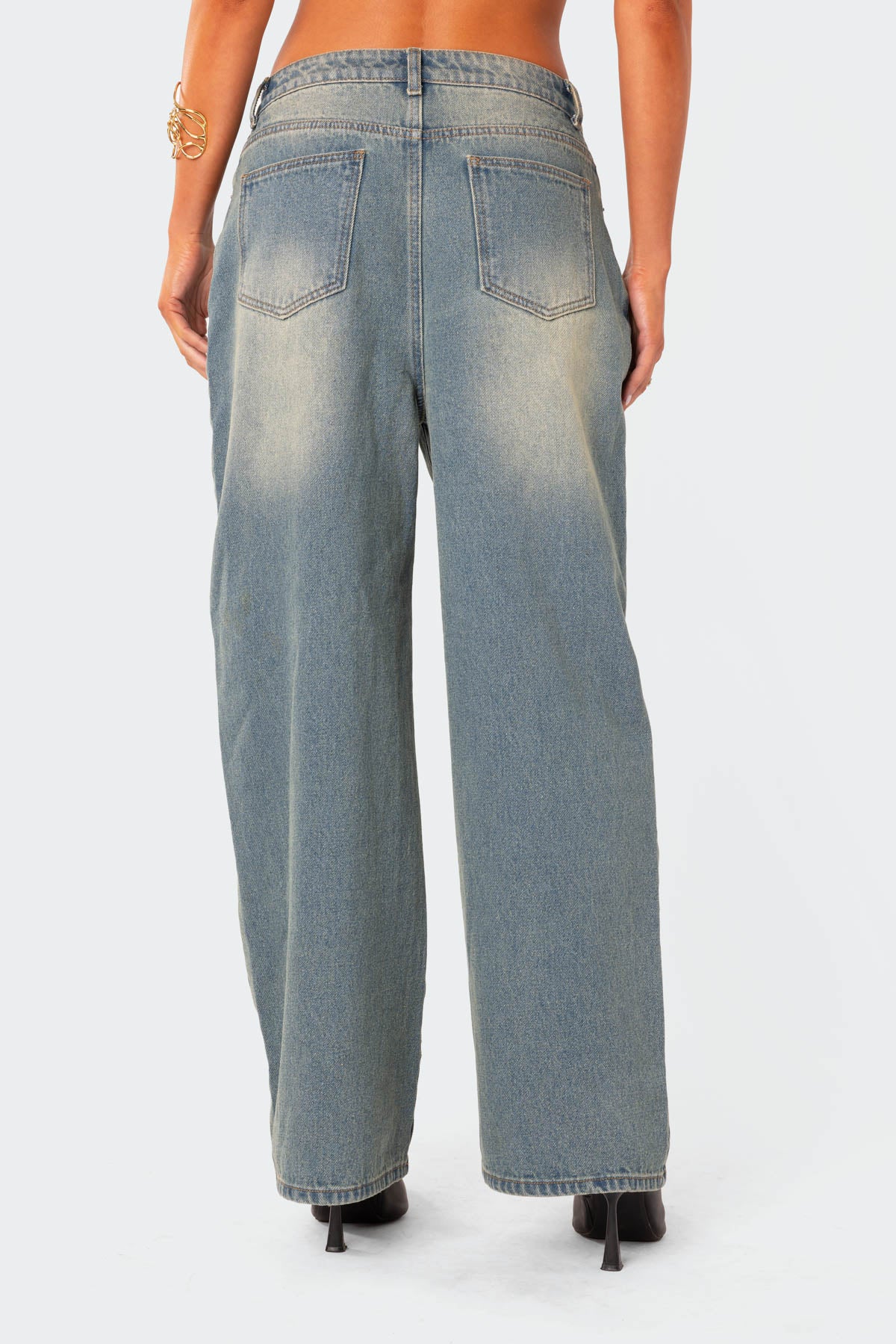 Braya Washed Low Rise Baggy Jeans-Milans Time