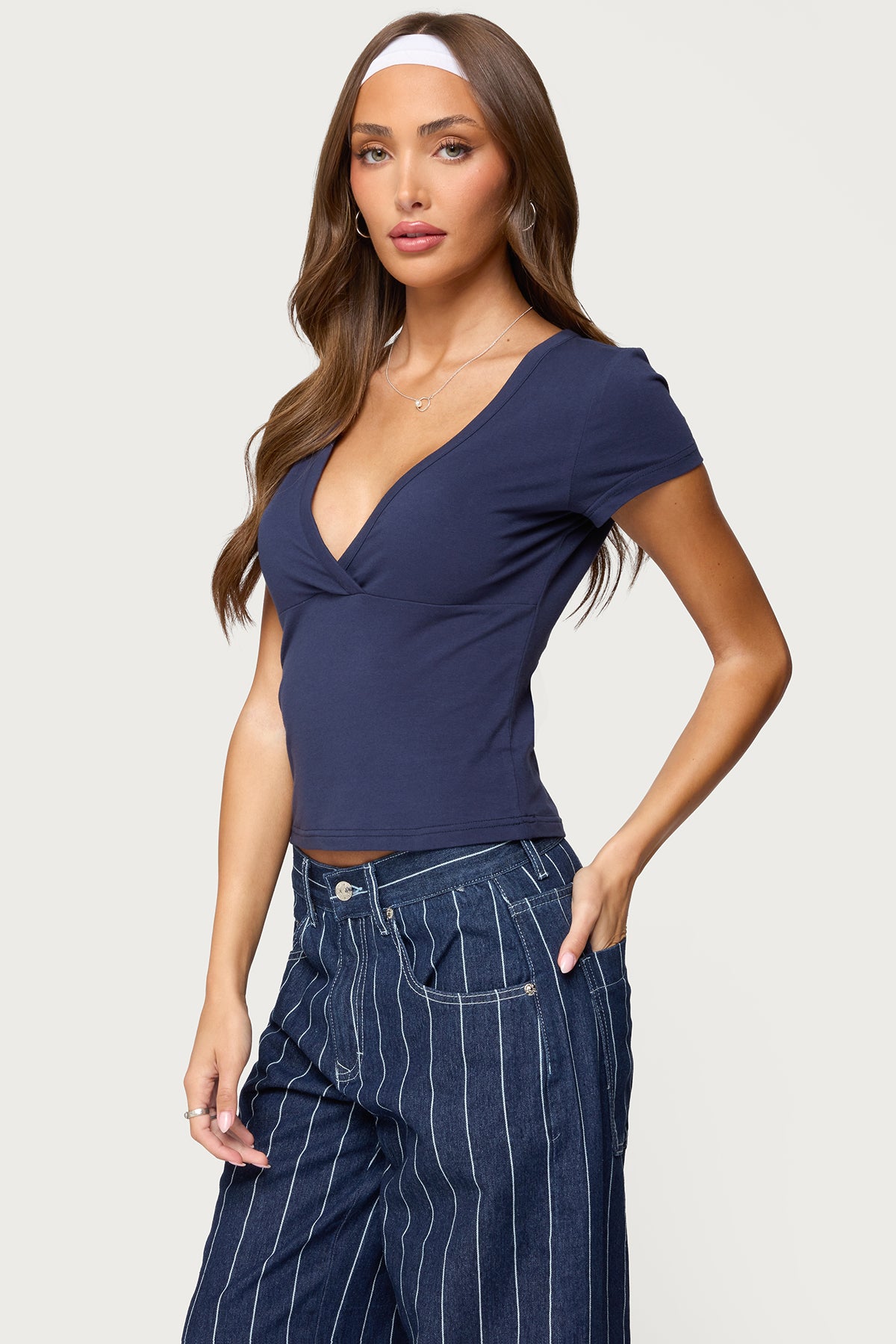 Merinda V Neck T Shirt-Milans Time