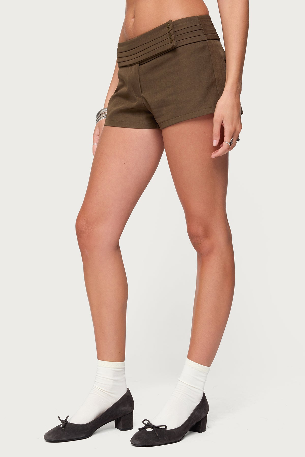 Karla Pleated Tailored Micro Shorts-Milans Time