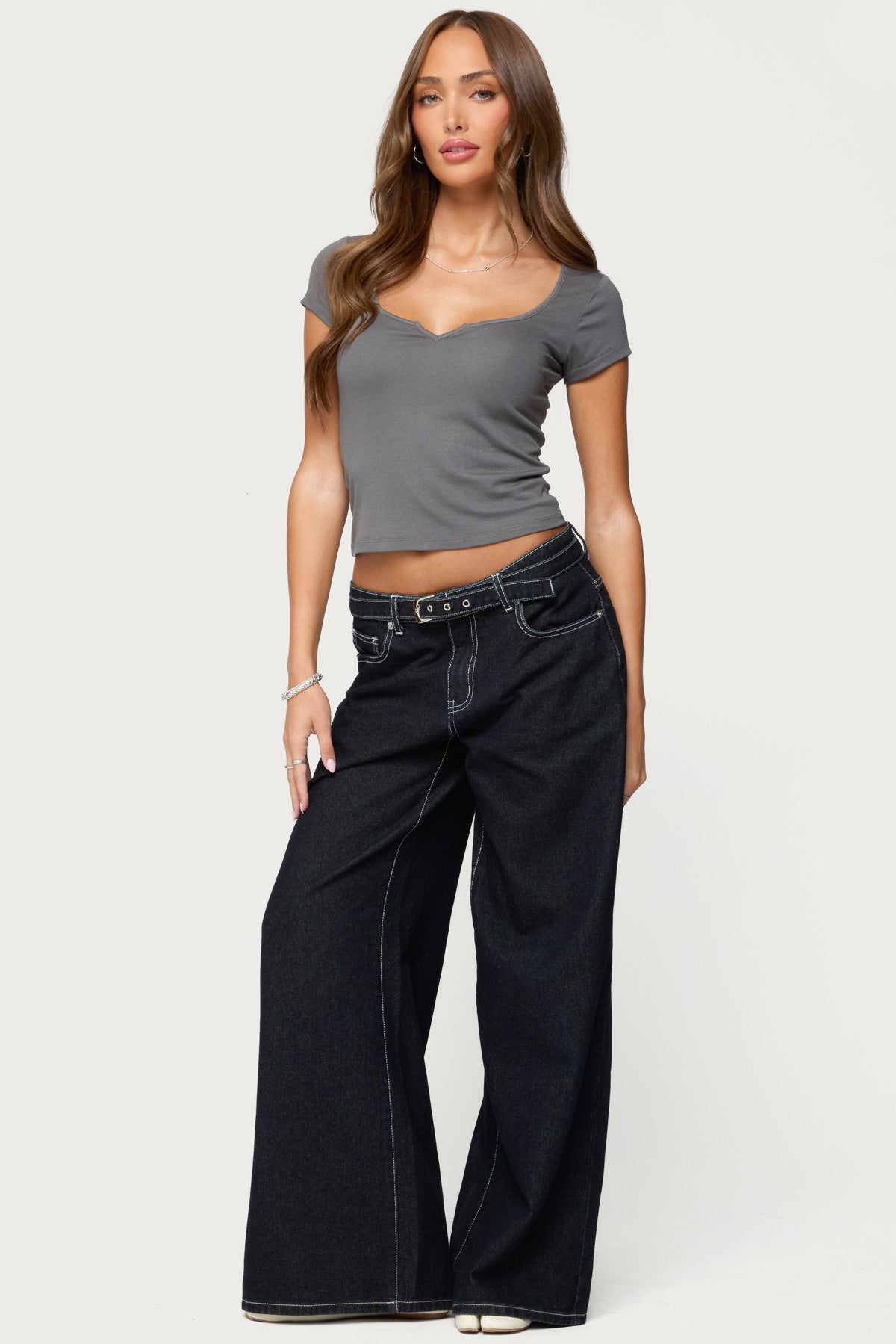 Ettalie Scoop Neck T Shirt-Milans Time