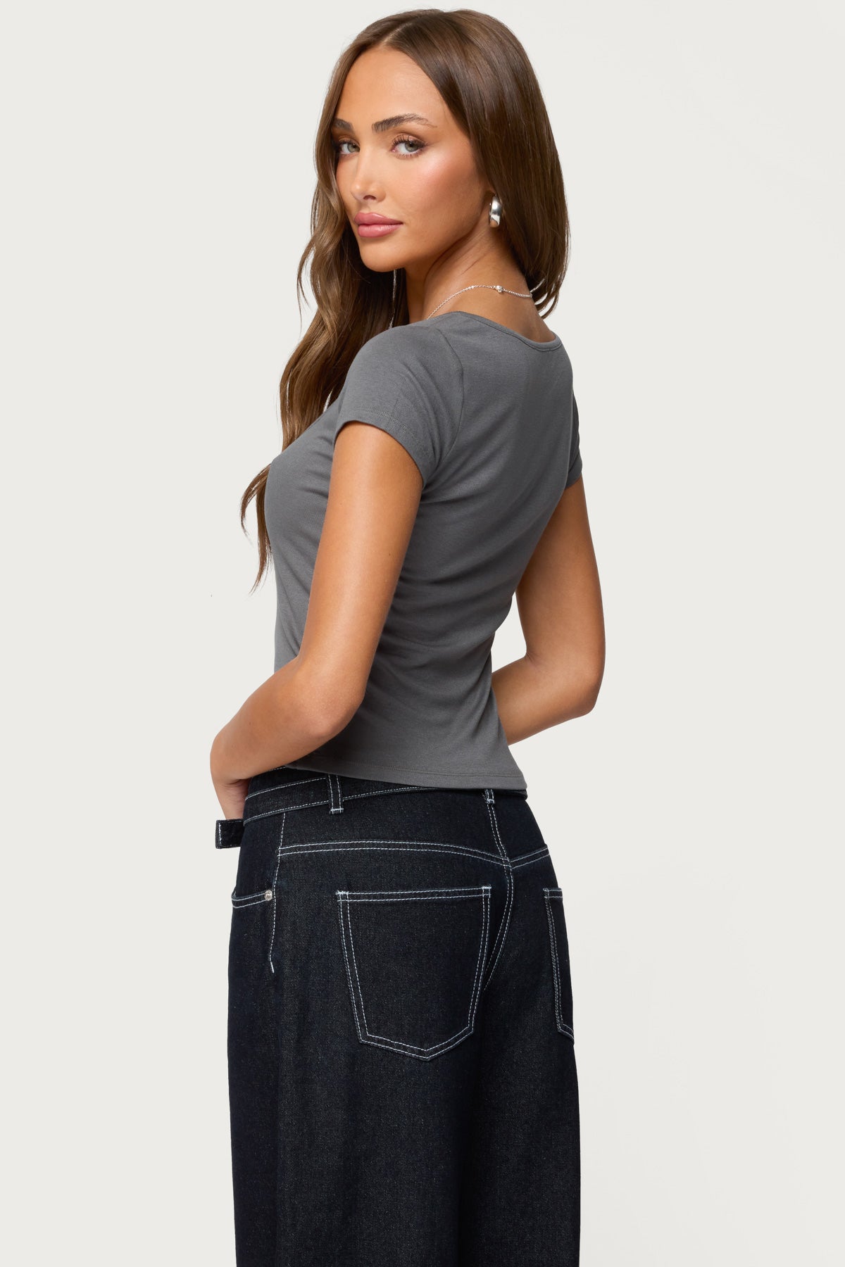 Ettalie Scoop Neck T Shirt-Milans Time