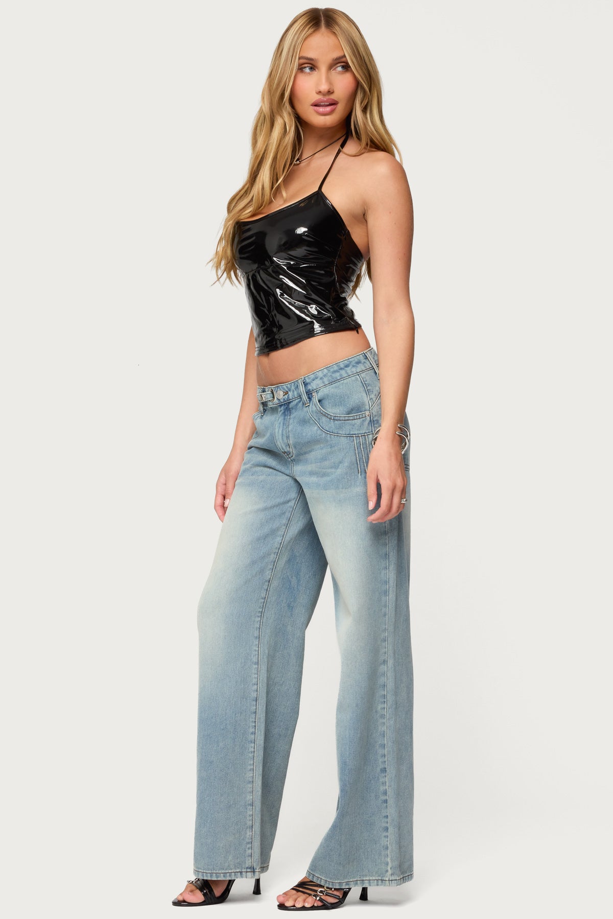 Vikki Vinyl Halter Top-Milans Time