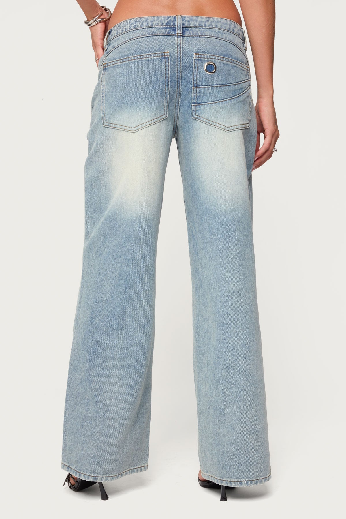 Celia Washed Low Rise Baggy Jeans-Milans Time