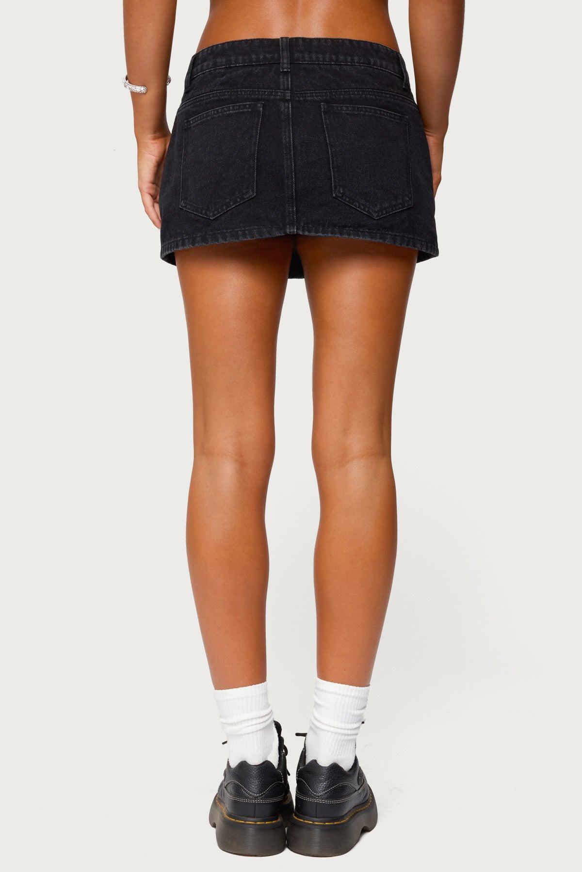 Ziggie Tie Front Denim Mini Skort-Milans Time