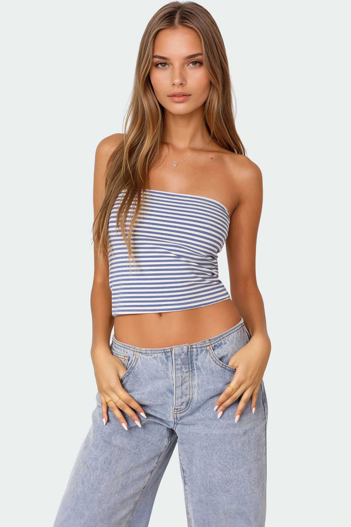 Lilah Striped Tube Top-Milans Time