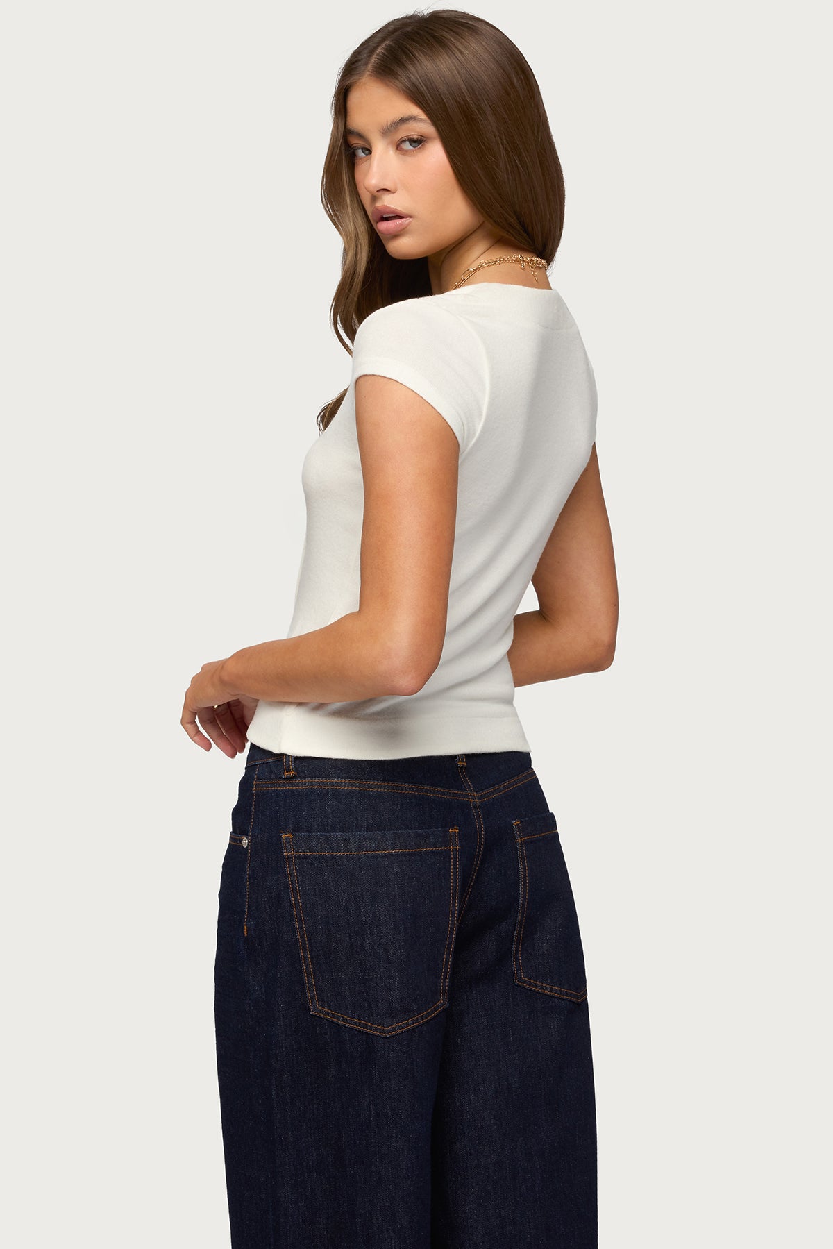 Blaunca Asymmetric Knit Top-Milans Time