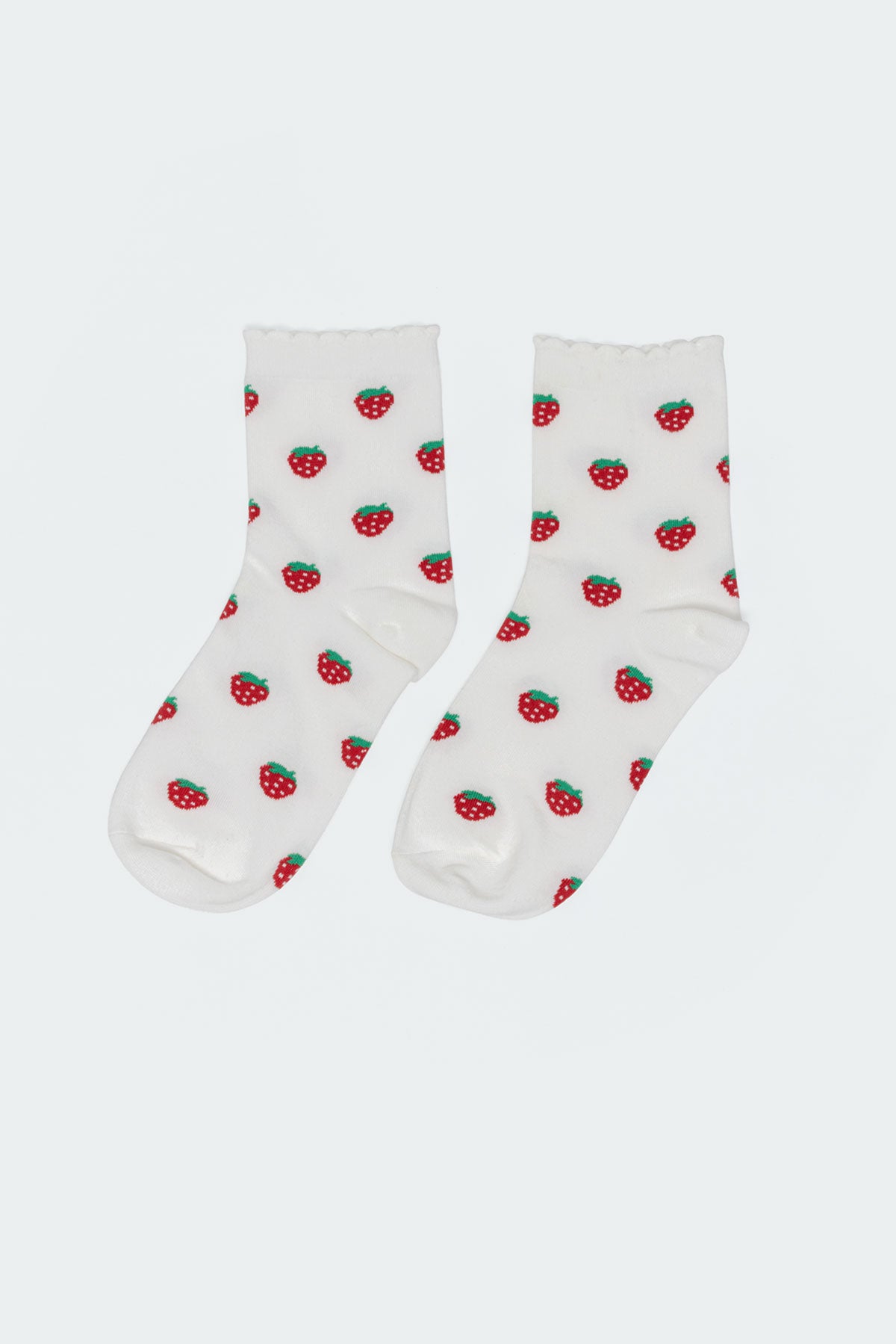 Strawberry Frill Socks-Milans Time