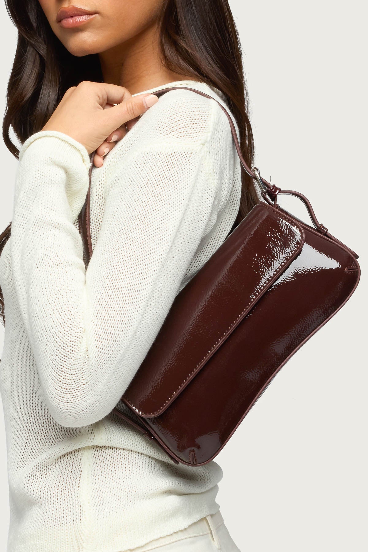 Red Carpet Faux Patent Leather Bag-Milans Time