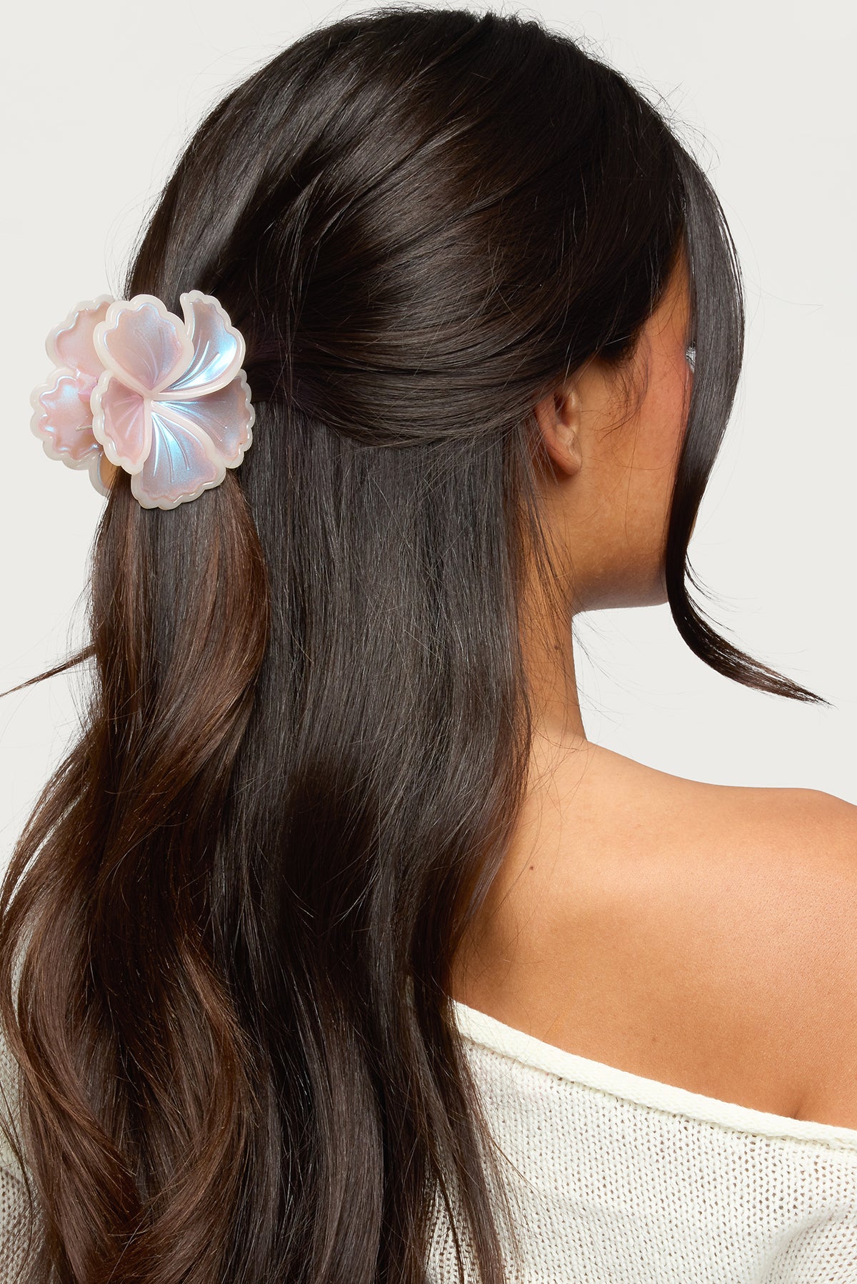 Iridescent Flower Claw Clip-Milans Time