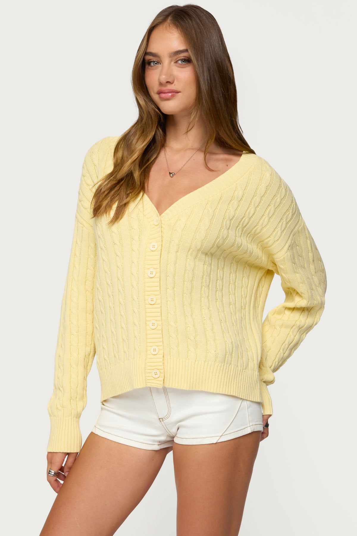 Francine Oversized V Neck Cardigan-Milans Time