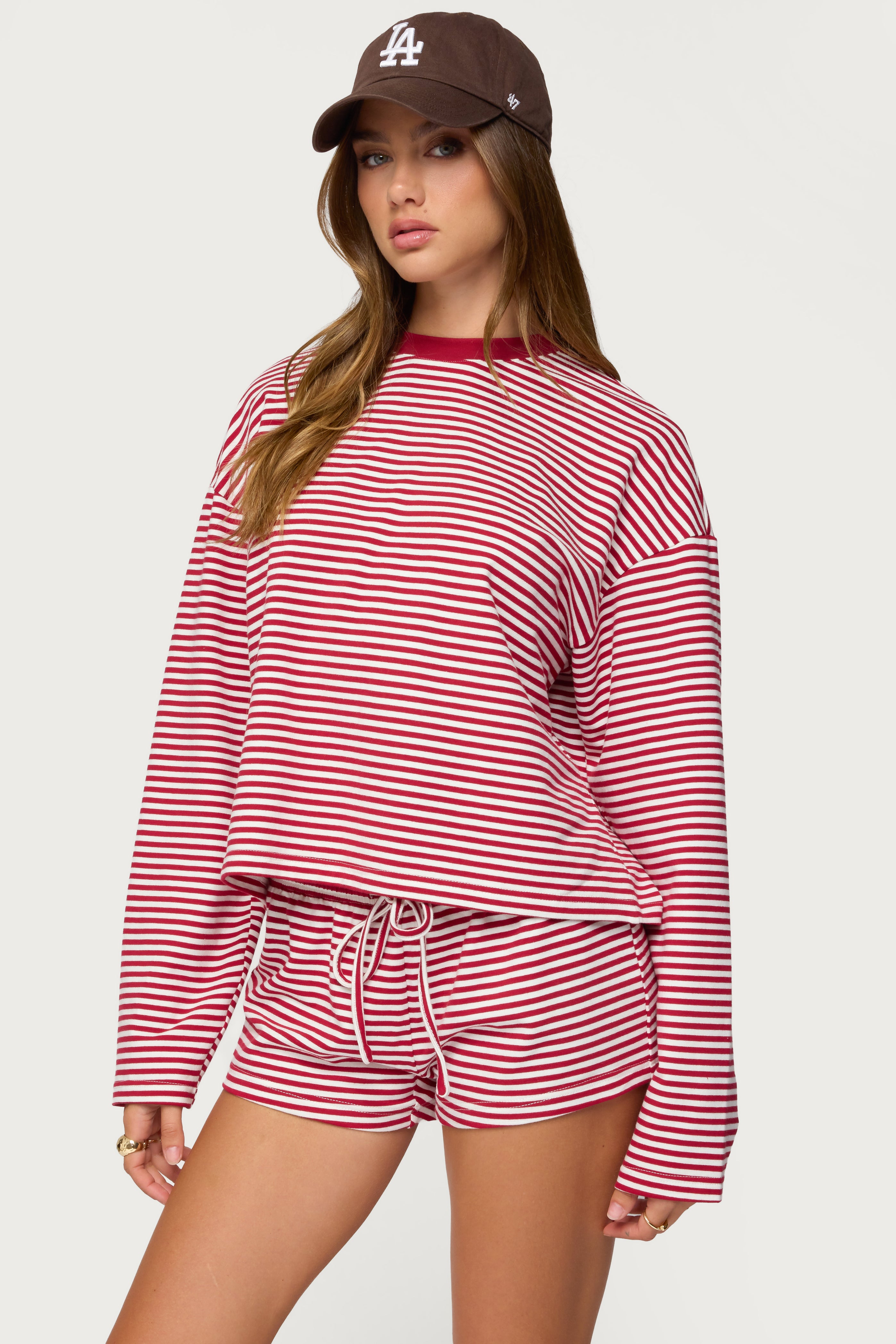 Jainee Striped Long Sleeve T Shirt-Milans Time