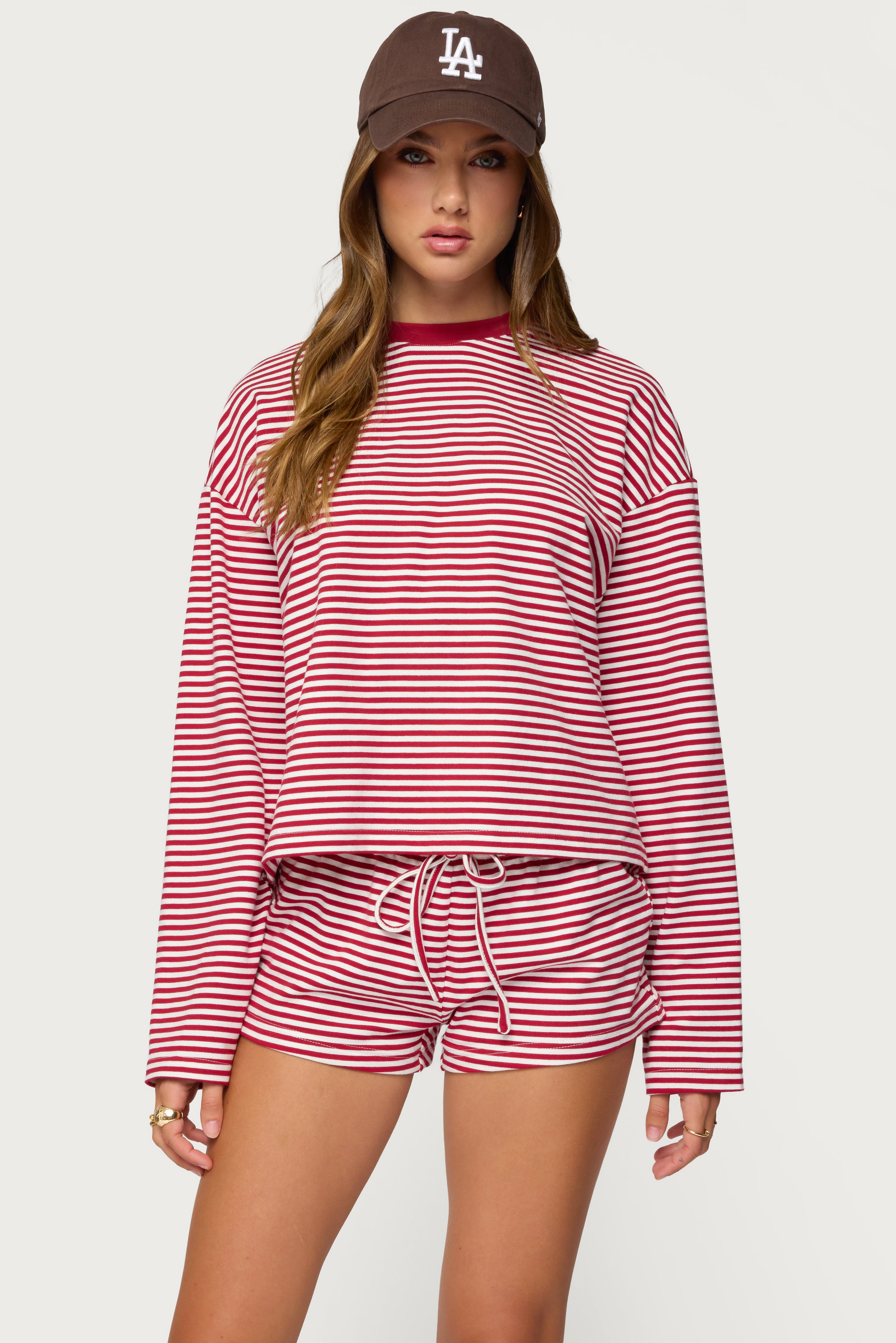 Jainee Striped Long Sleeve T Shirt-Milans Time