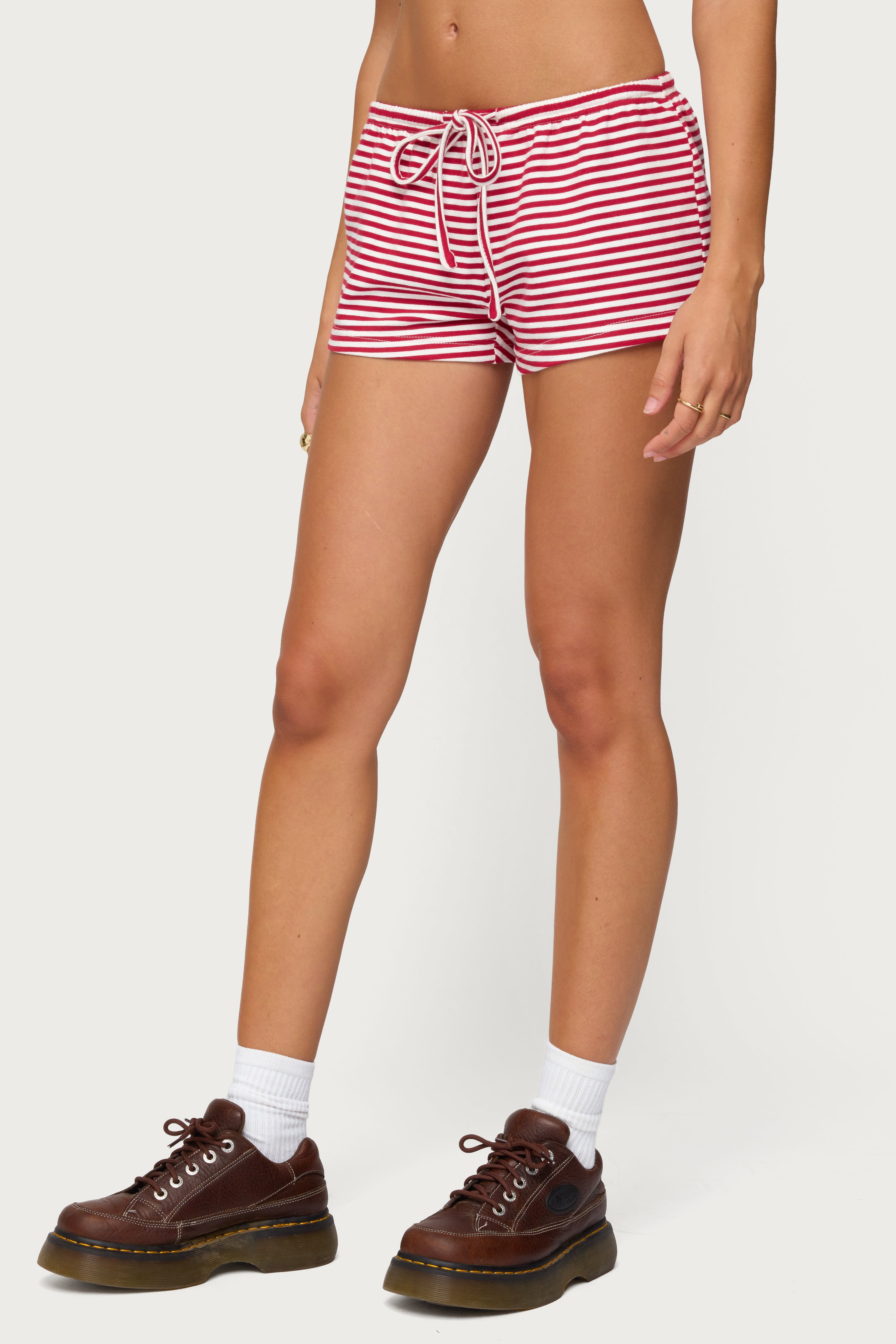 Jainee Striped Drawstring Shorts-Milans Time