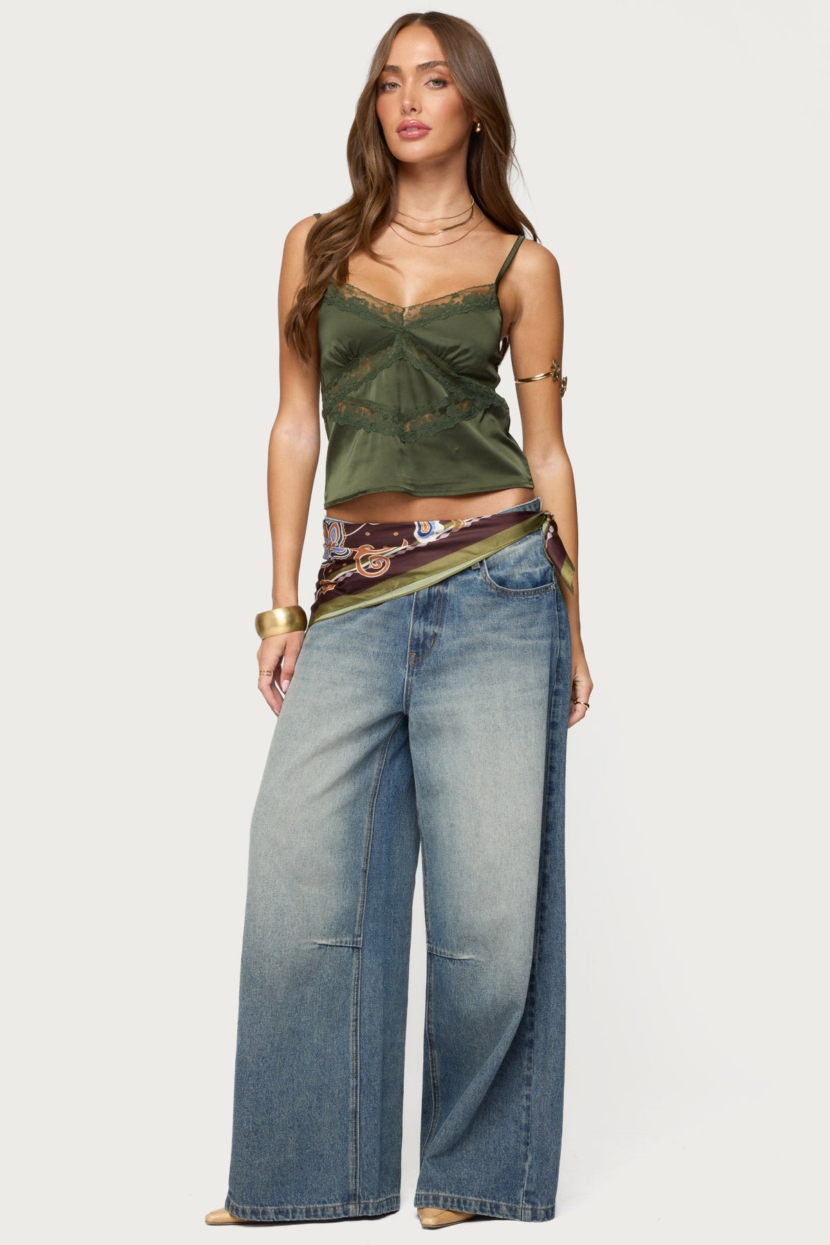 Tamar Satin Effect Tank Top-Milans Time