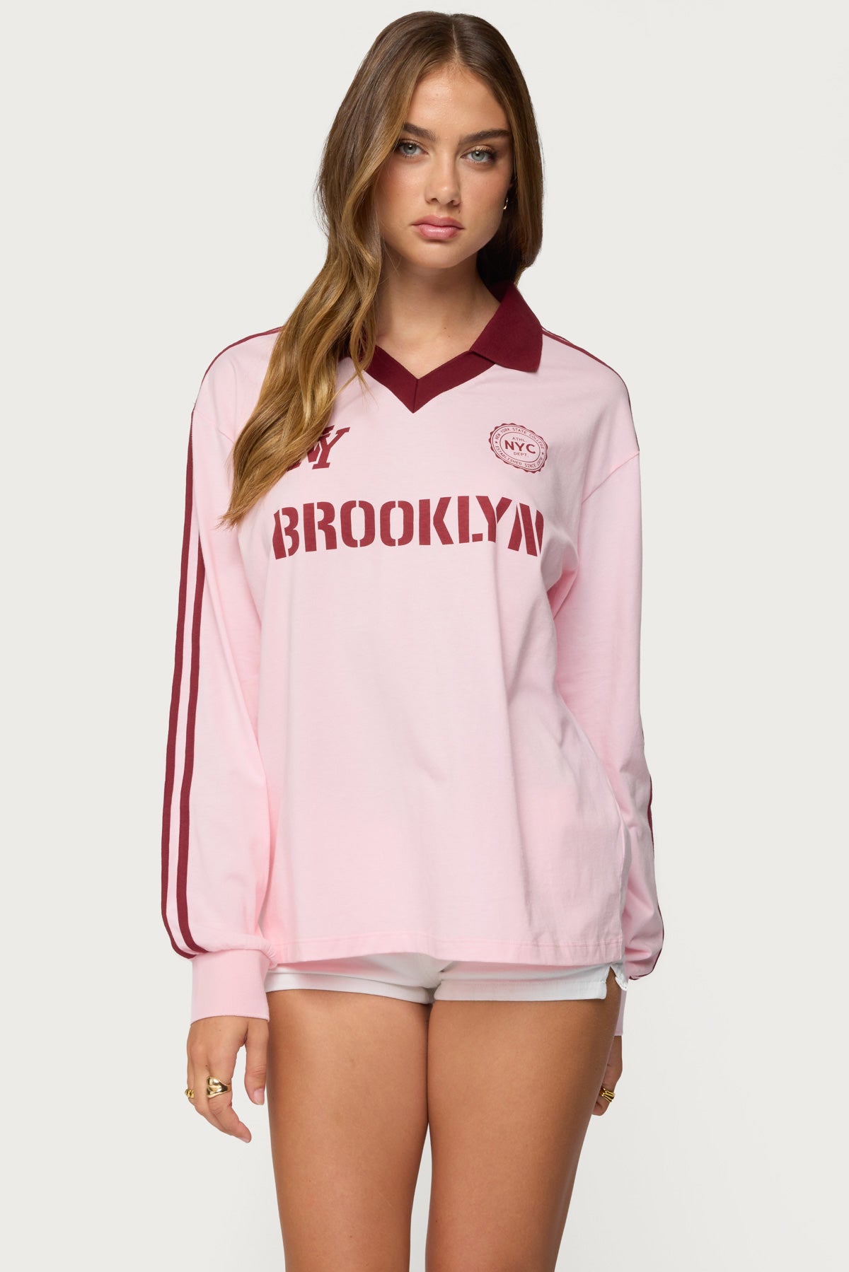 Brooklyn Contrast Oversized Rugby Shirt-Milans Time