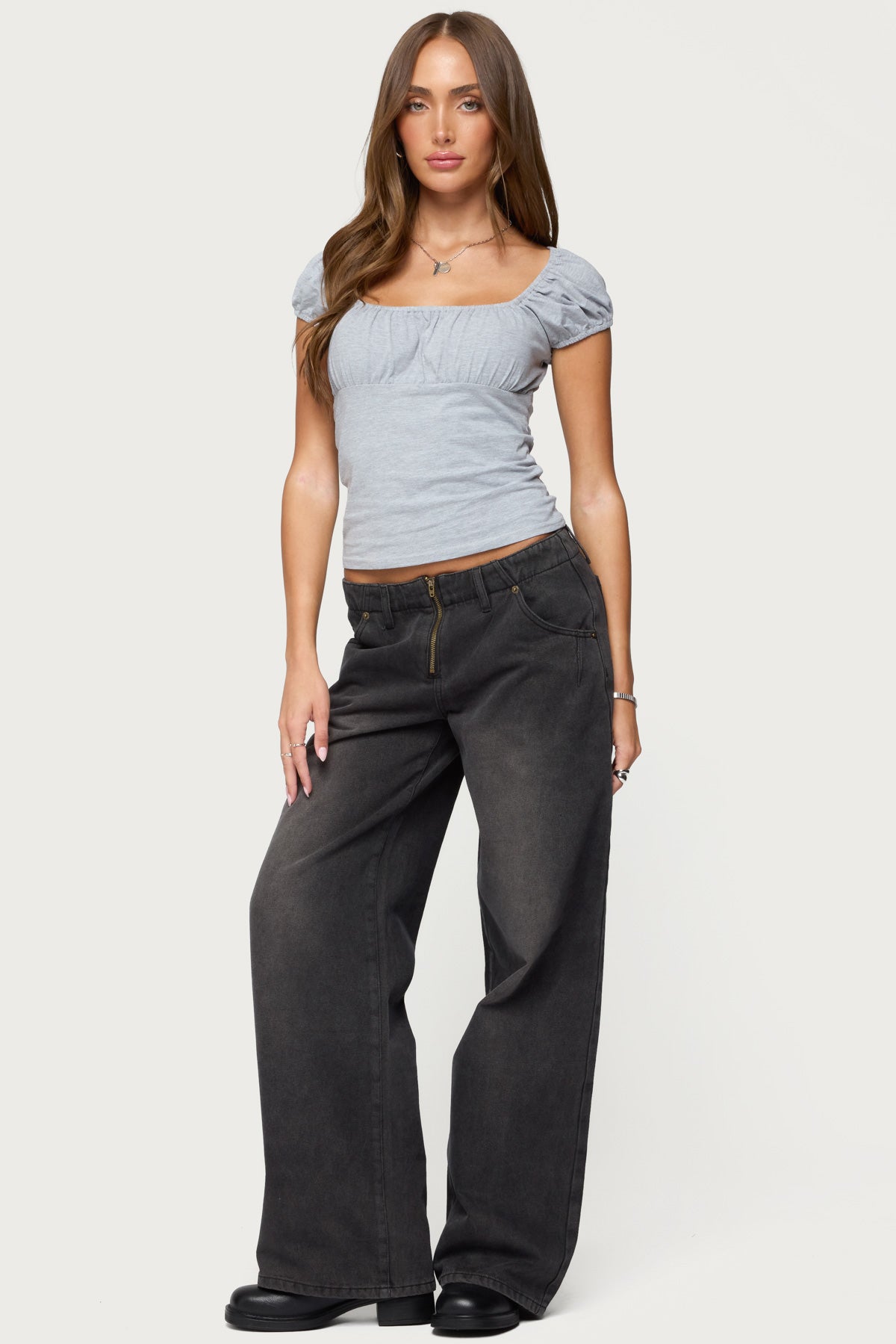 Oleana Gathered Bust Top-Milans Time