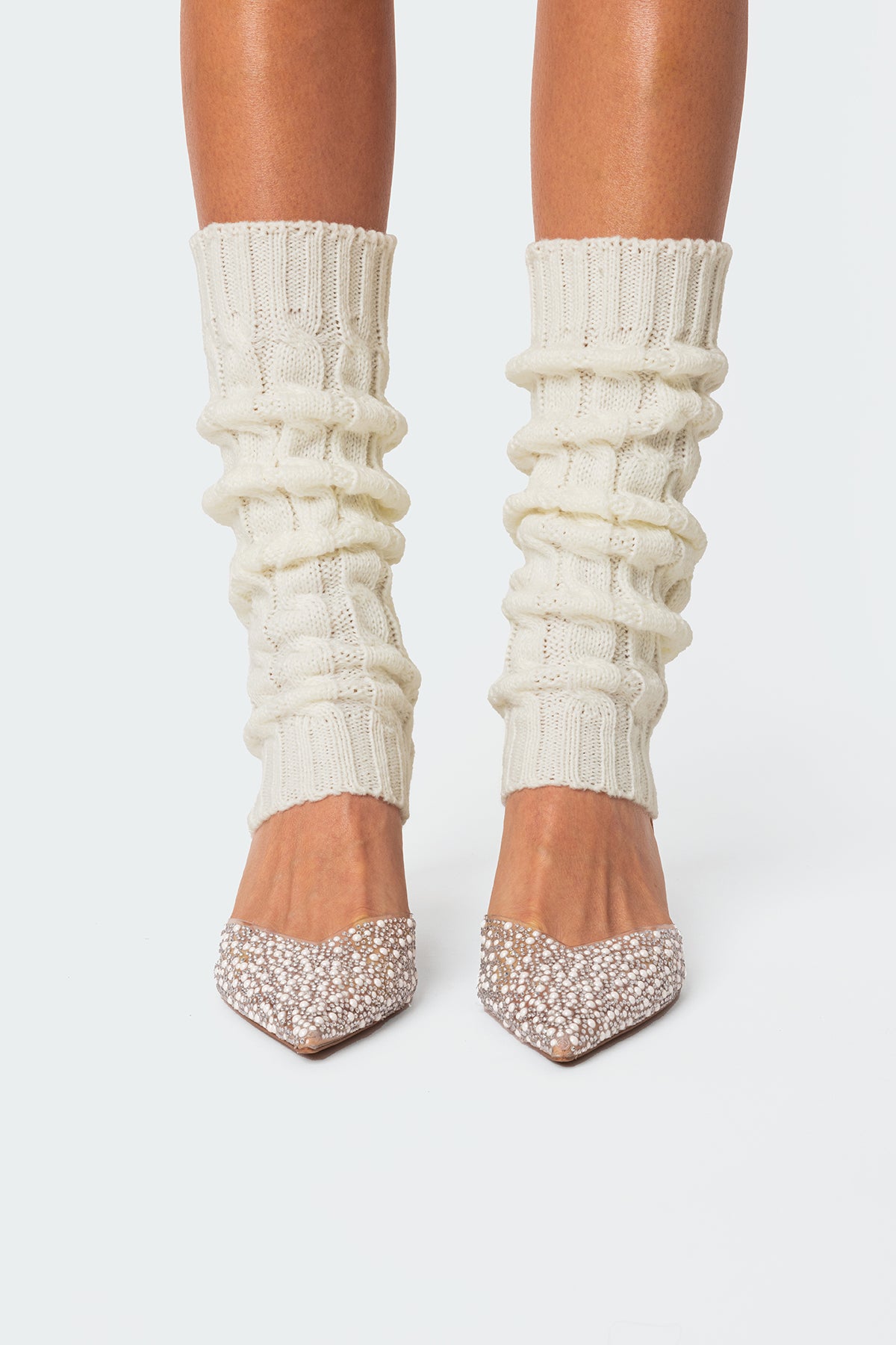Cable Knit Leg Warmers-Milans Time