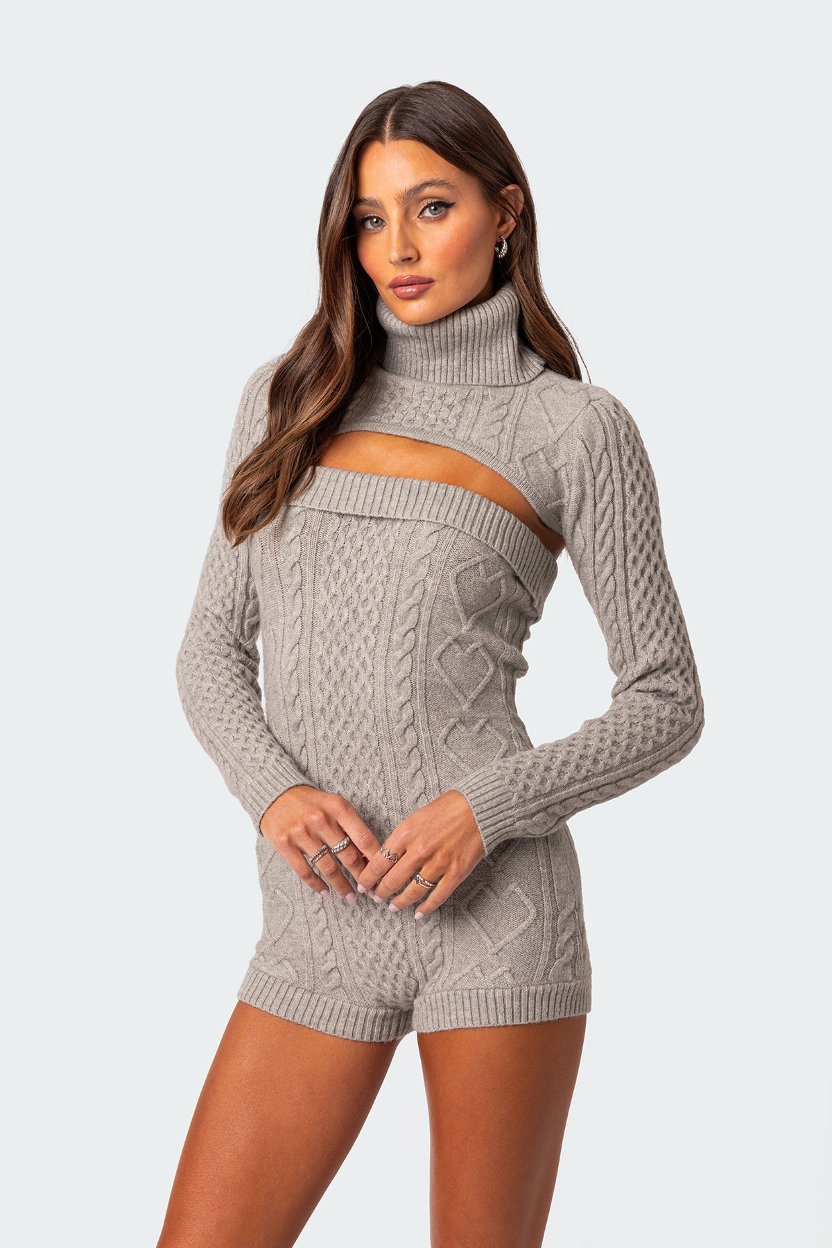 Finnley Two Piece Cable Knit Romper-Milans Time