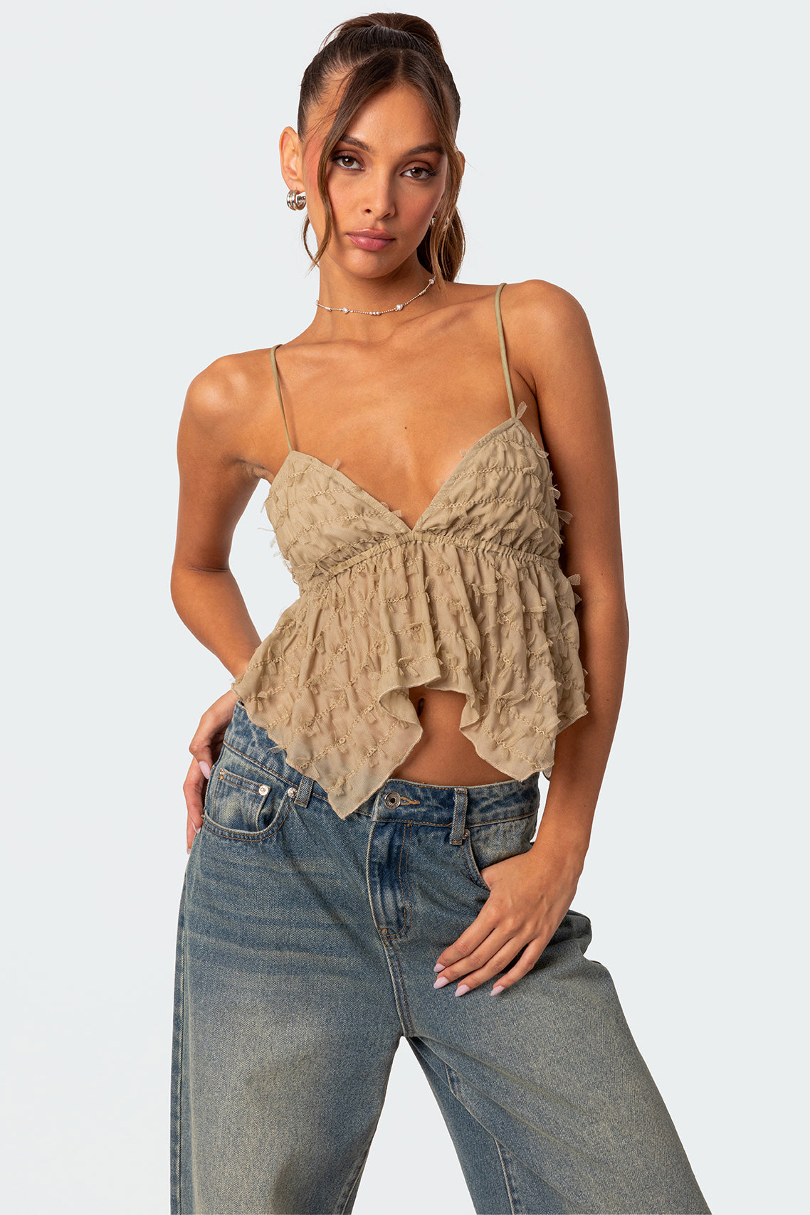 Flutter Frilled Tie Back Top-Milans Time