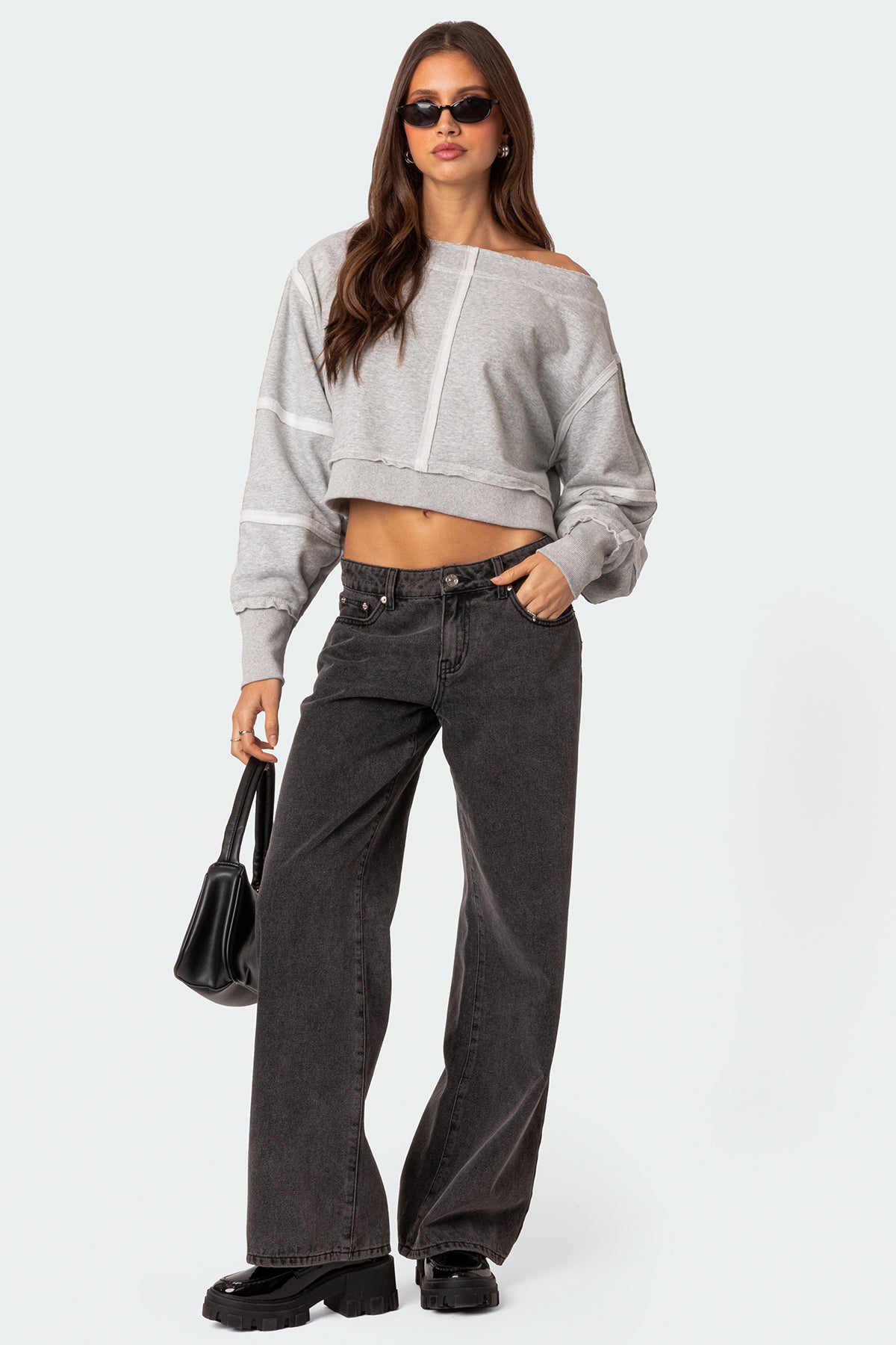 Inside Out Cropped Sweatshirt-Milans Time