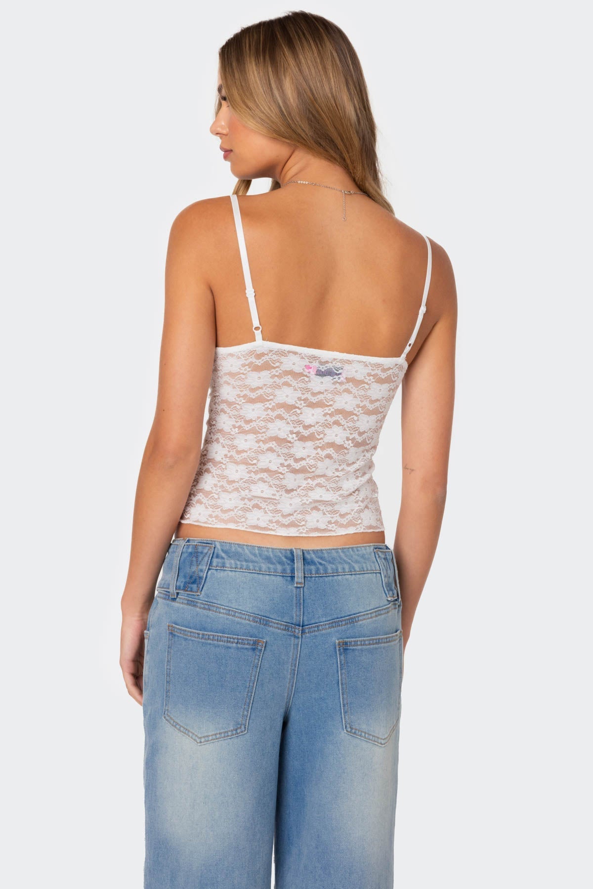 Eira Sheer Lace Tank Top-Milans Time